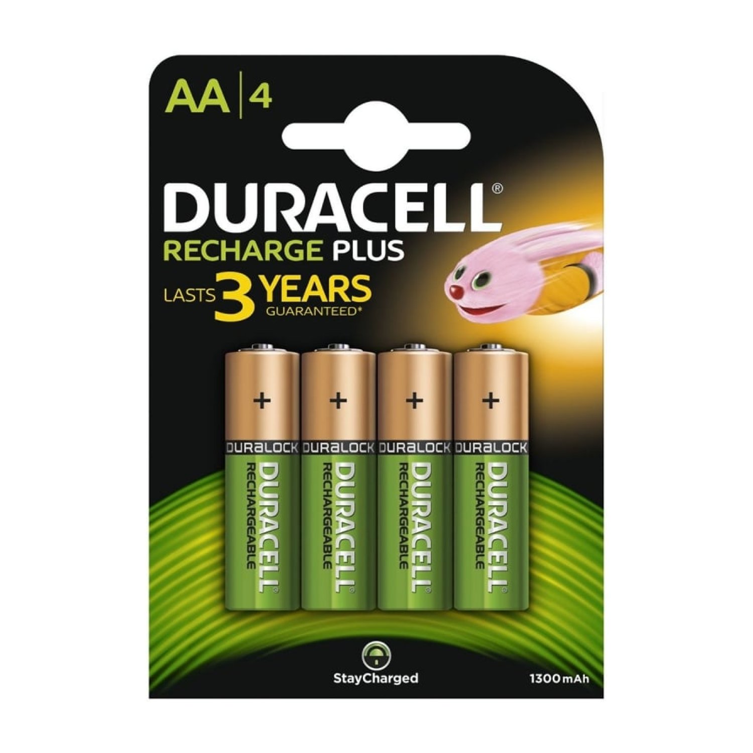 Duracell HR6 · Pilas AA Recargables · 1,2V · Pack 4 Unidades