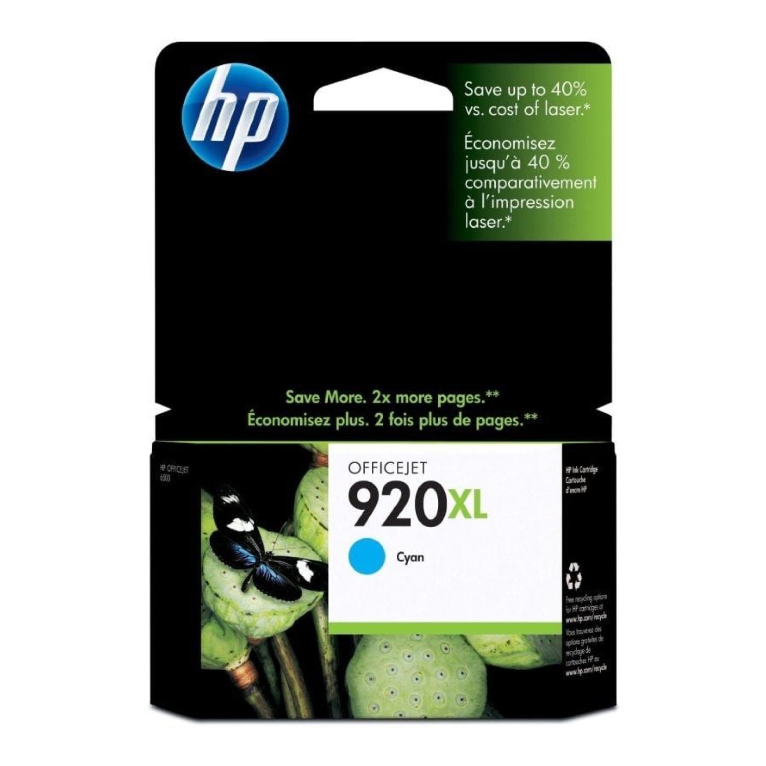 HP · Cartucho Tinta nº920 XL · Alta Capacidad · Cian