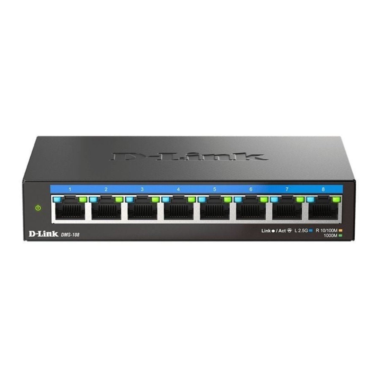 D-Link DMS-108 · Switch 8 Puertos · 10/100/1000/2.5 Gbps · RJ-45