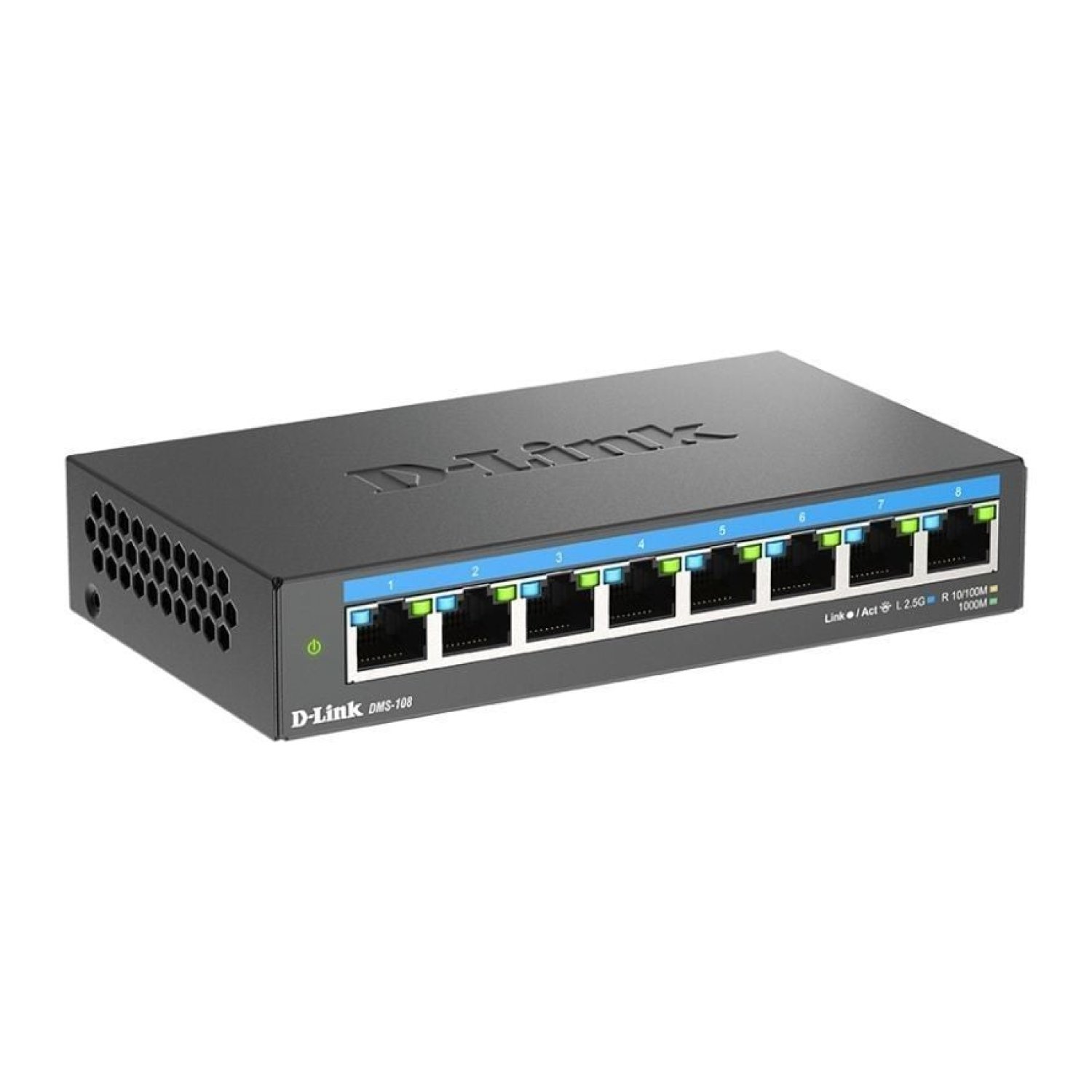 D-Link DMS-108 · Switch 8 Puertos · 10/100/1000/2.5 Gbps · RJ-45