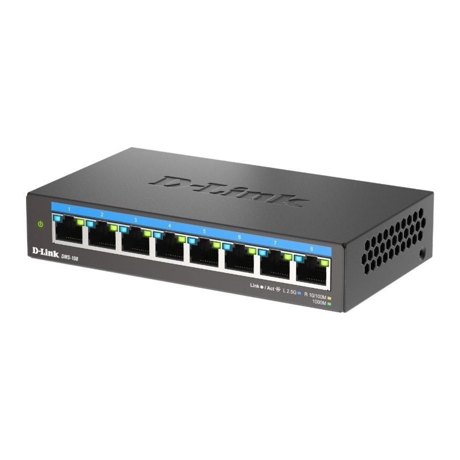 D-Link DMS-108 · Switch 8 Puertos · 10/100/1000/2.5 Gbps · RJ-45