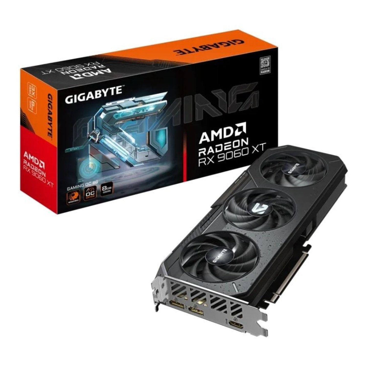Gigabyte Radeon RX 9060 XT Gaming OC · 8GB GDDR6 · Refrigeración Triple Fan