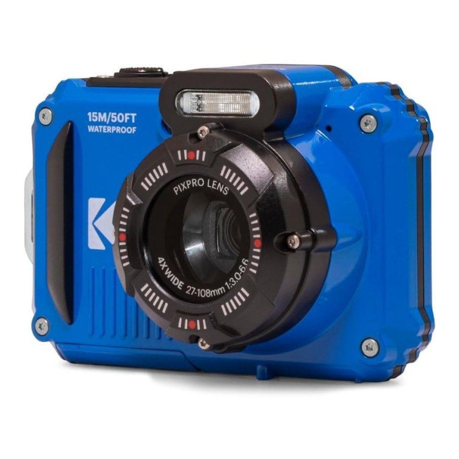 Pack Cámara Digital Kodak Pixpro WPZ2BL6 + 2 Baterías + 1 MicroSD/ 16MP/ Zoom Óptico 4x/ Azul