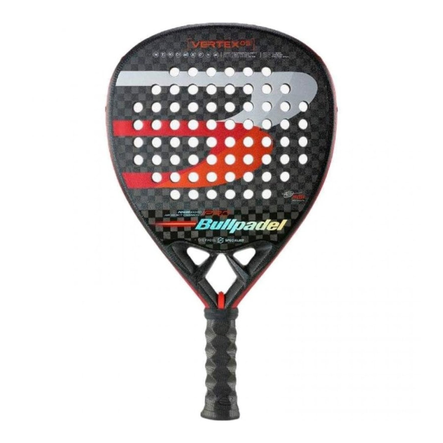 Bullpadel Vertex 03 Pro 22 · Pala de Pádel · Negra y Roja · Profesional