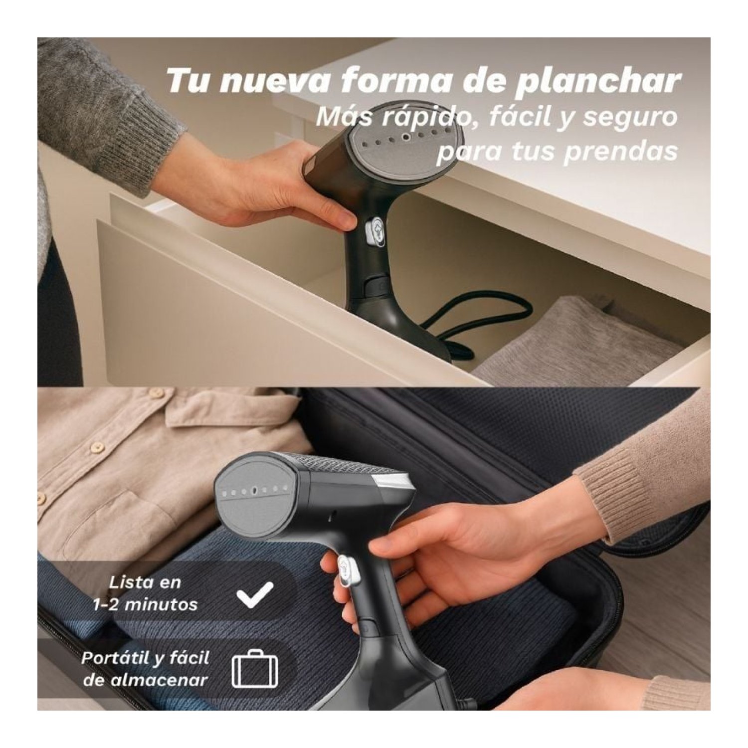 Grunkel PV-1600GSO · Plancha Vertical · 1600W · Depósito 310ml