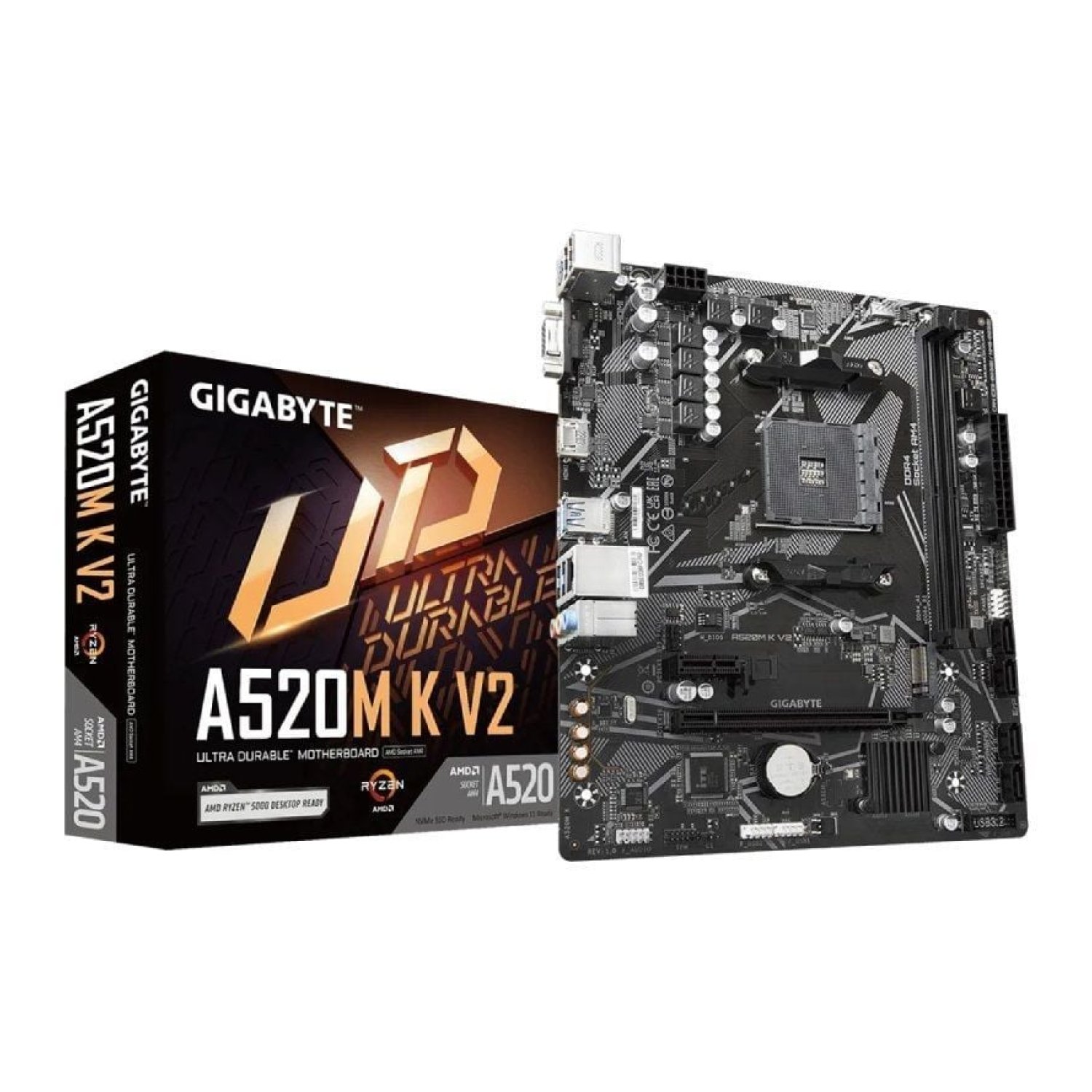 Gigabyte A520M K V2 · Socket AM4 · DDR4 · PCIe 3.0 · Micro ATX