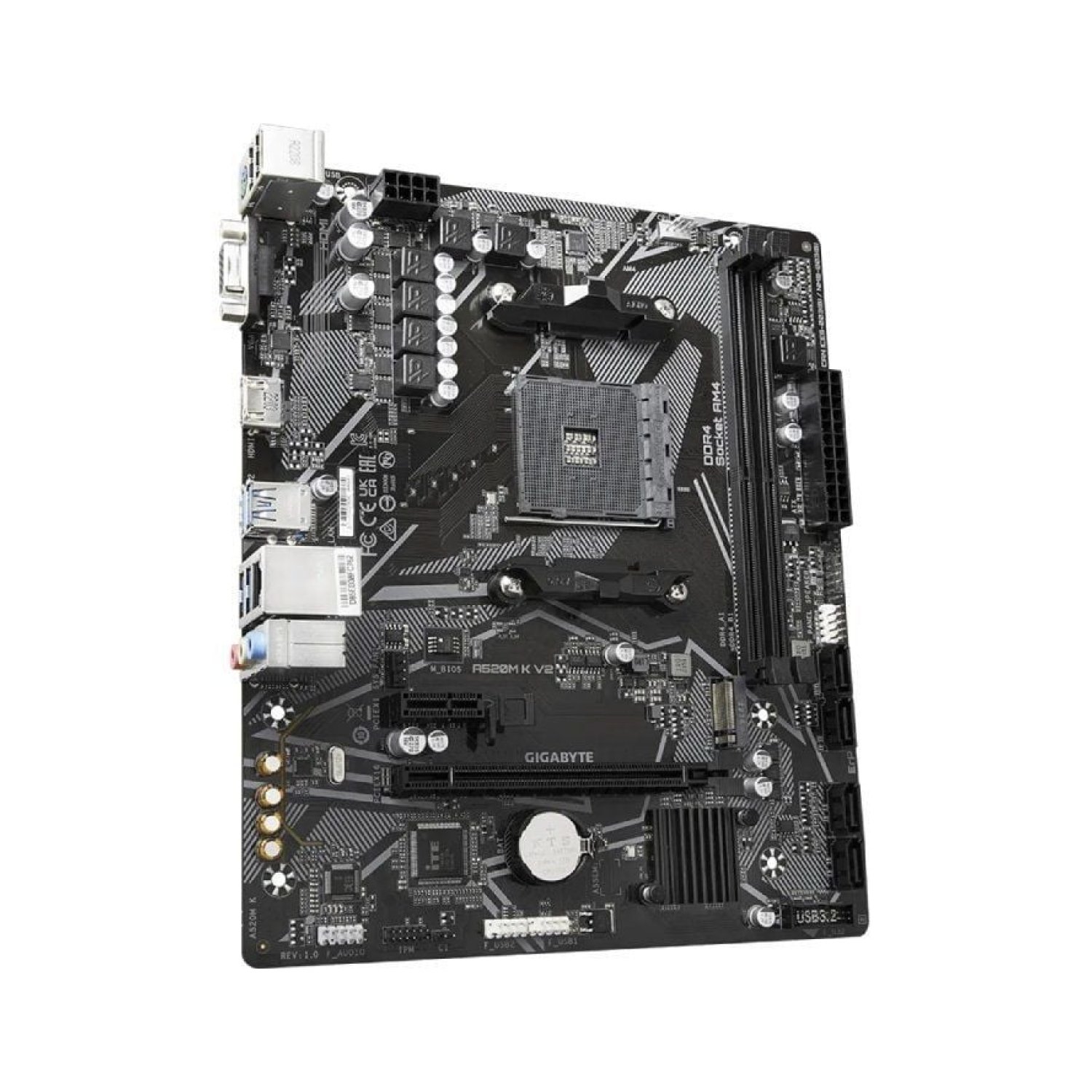 Gigabyte A520M K V2 · Socket AM4 · DDR4 · PCIe 3.0 · Micro ATX