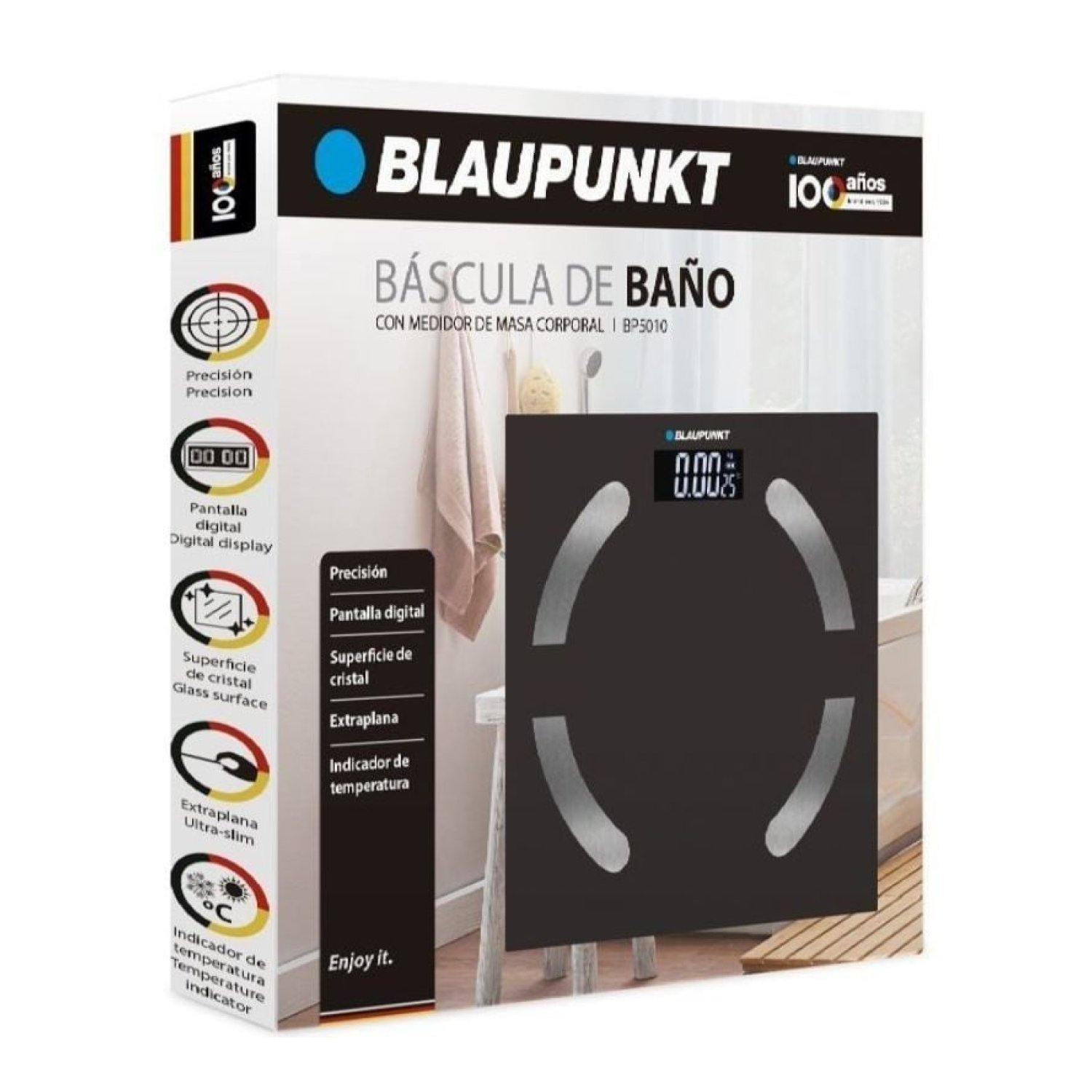 Blaupunkt BP5010 · Báscula de Baño Digital · Negro
