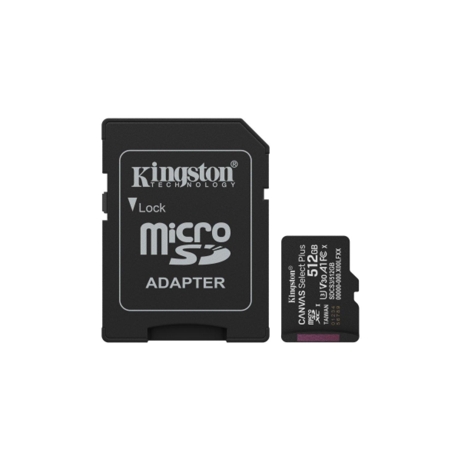 Kingston Canvas Select Plus · microSD XC 512GB · Clase 10 · 150MB/s · Con Adaptador