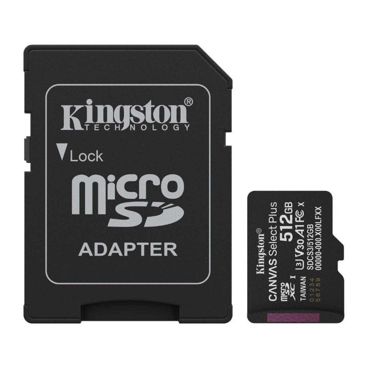 Kingston Canvas Select Plus · microSD XC 512GB · Clase 10 · 150MB/s · Con Adaptador