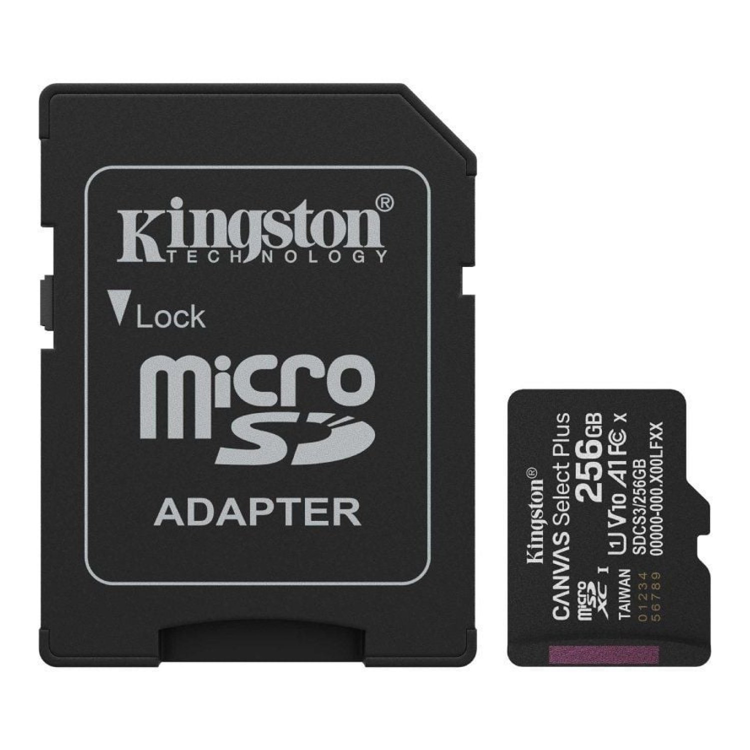 Kingston Canvas Select Plus · microSD XC 256GB · Clase 10 · 150MB/s · Con Adaptador