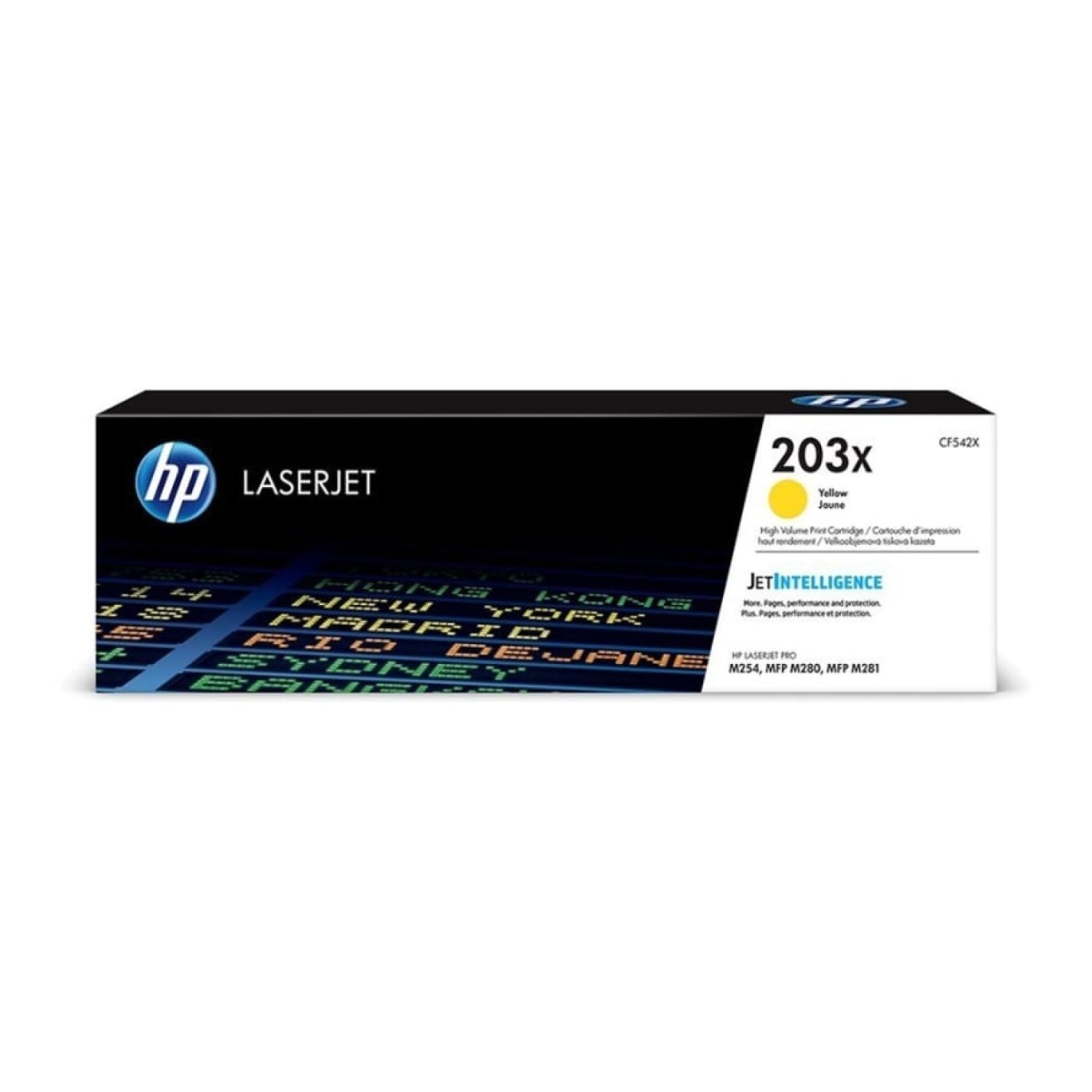 HP Tóner Nº203X XL · Alta Capacidad · Amarillo