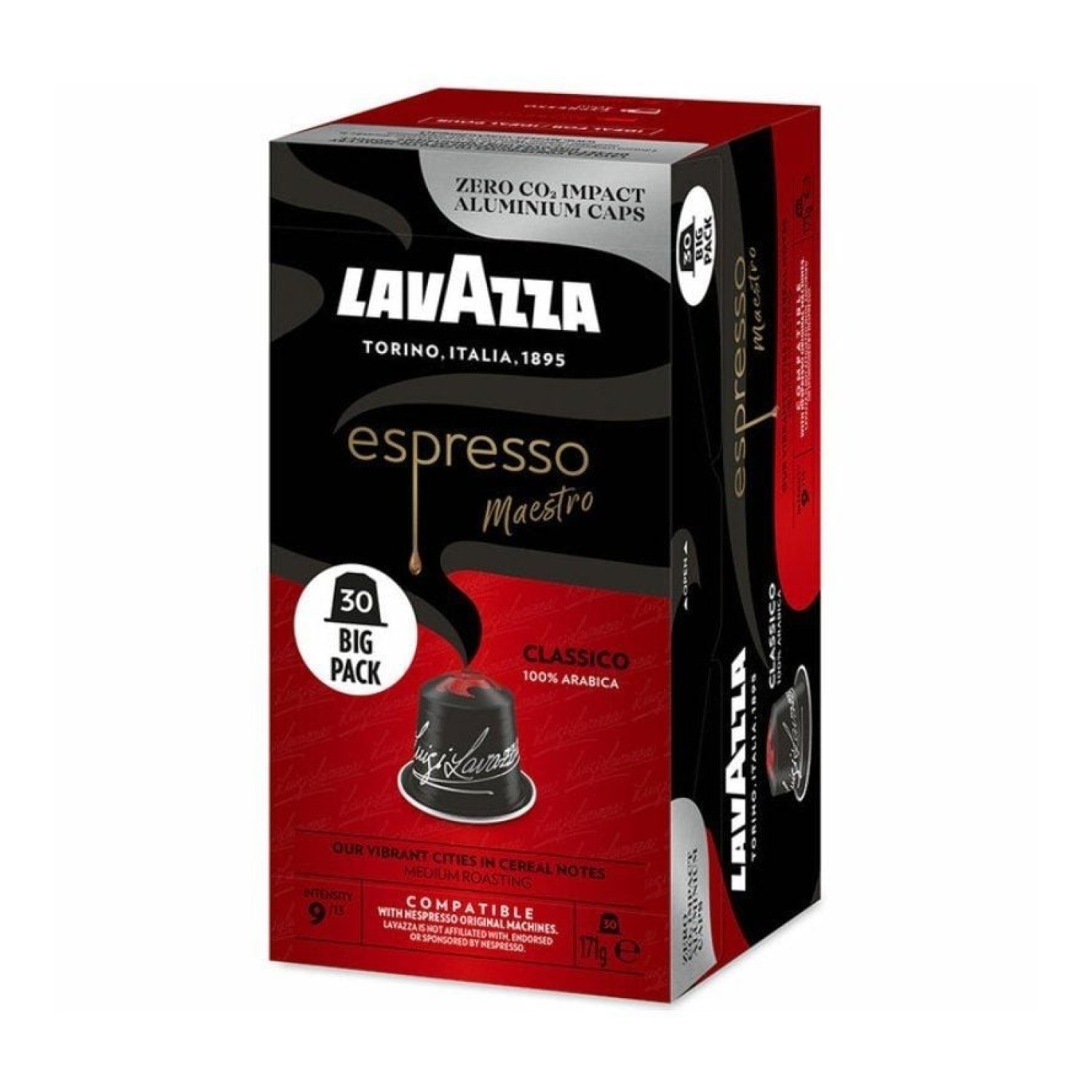 Lavazza Espresso Maestro Clásico · Cápsulas Nespresso · Caja 30 unidades