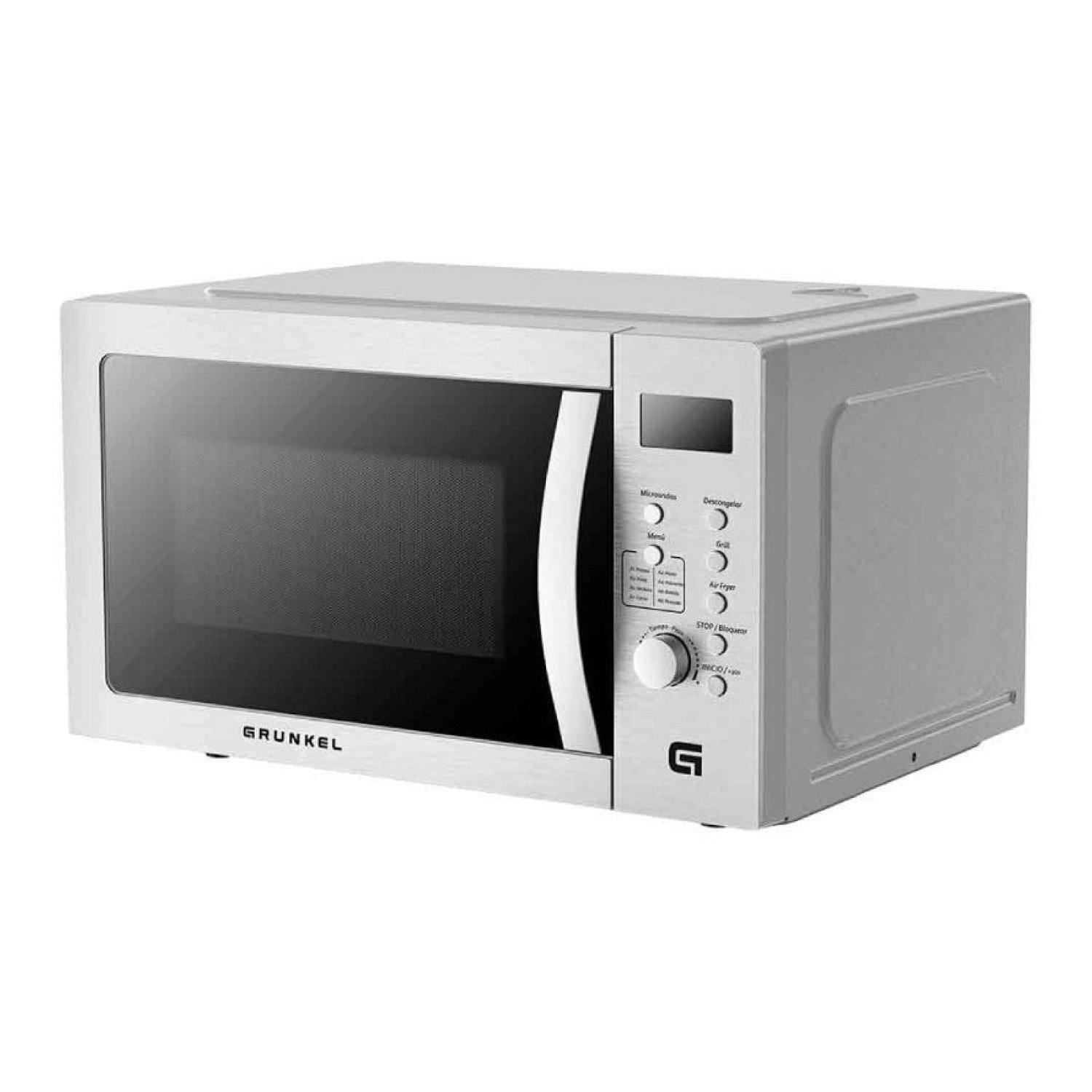 Grunkel Microondas Airfryer · 28L · 900W · Grill · Plateado
