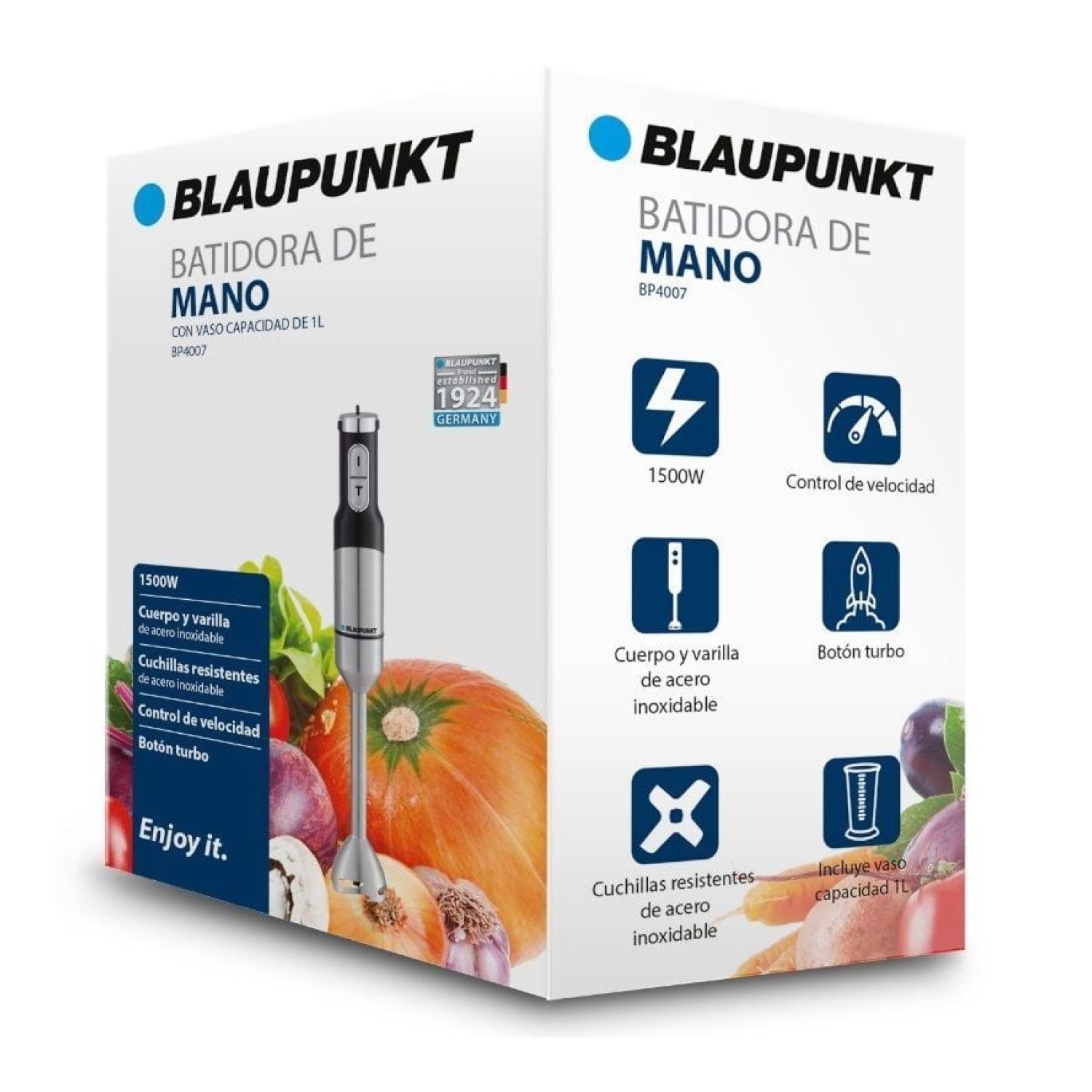 Blaupunkt BP4007 · Batidora de Mano · 1500W · Capacidad 1L