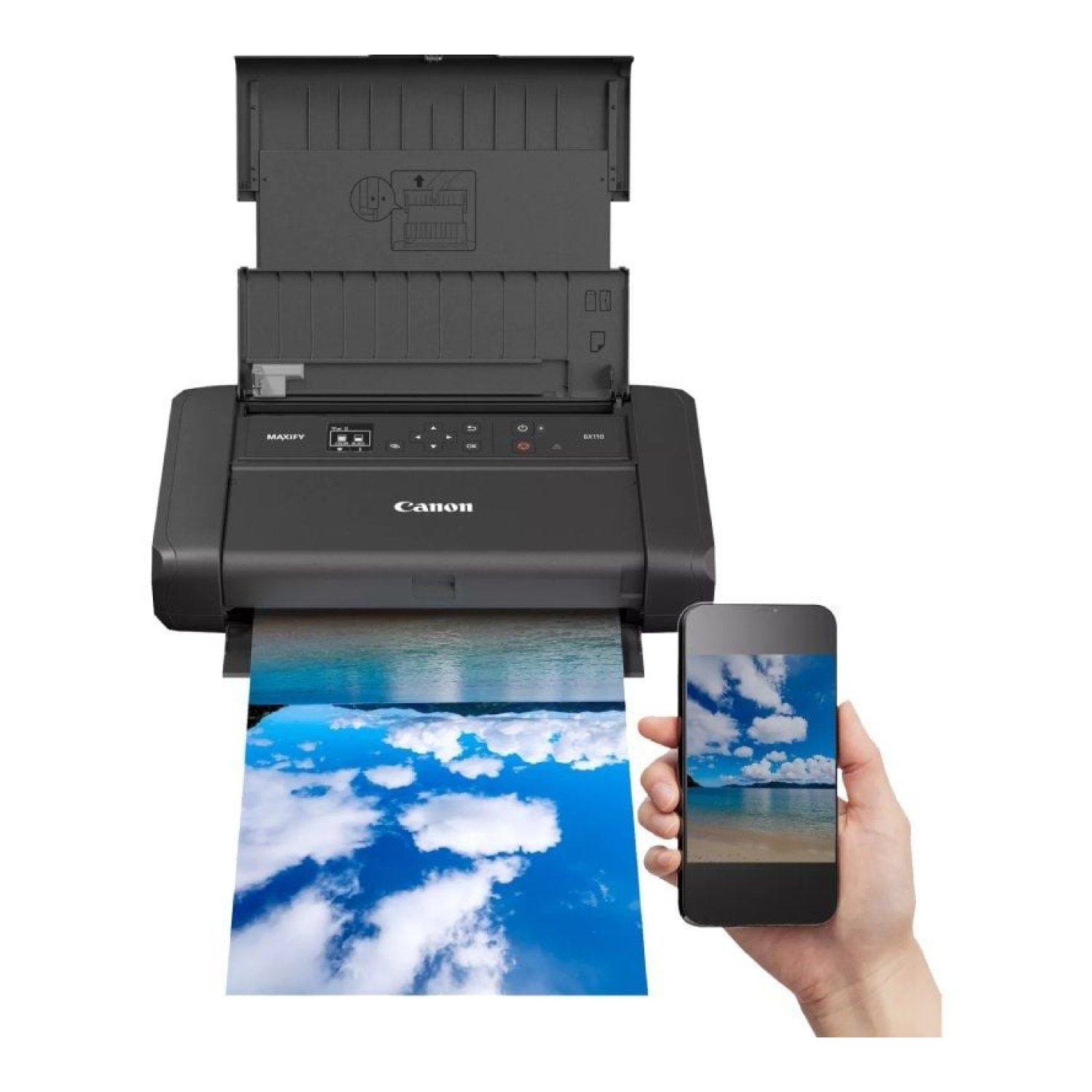 Canon MAXIFY BX110 · Impresora Portátil · WiFi · Negra