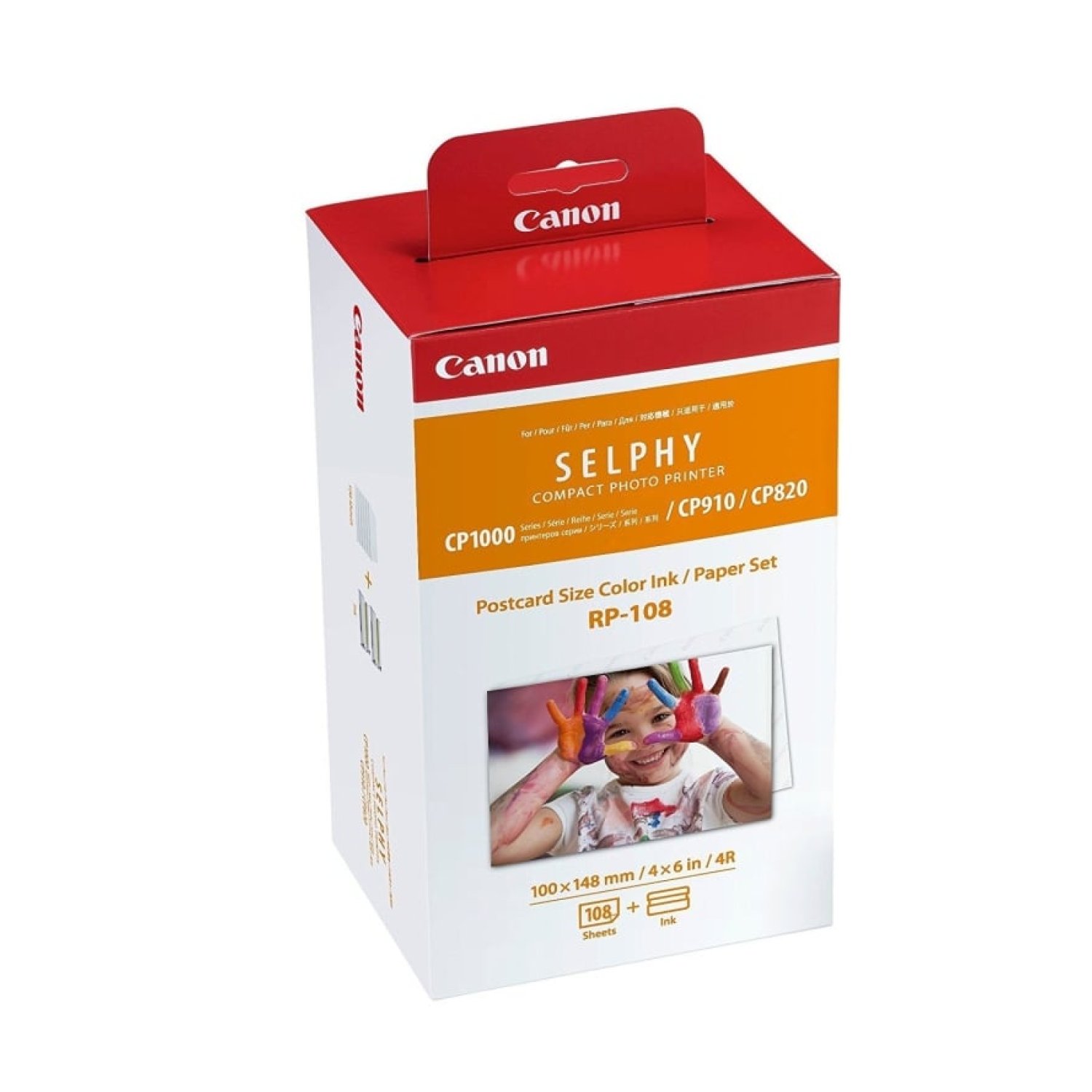 Canon RP-108 · Cartucho Tinta Original · Tricolor + Papel Fotográfico · Multipack