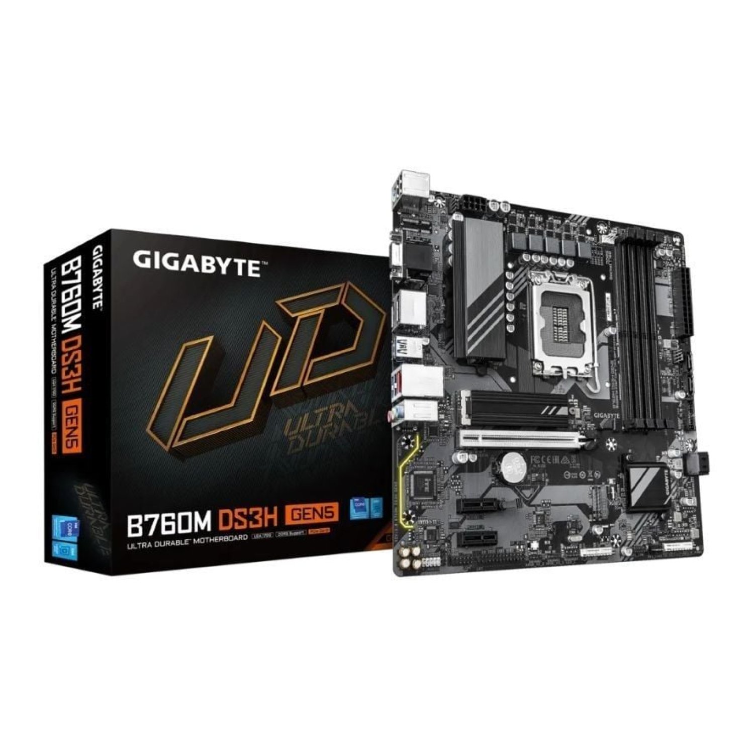 Gigabyte B760M DS3H Gen5 · Socket 1700 · DDR5 · PCIe 5.0 · Micro ATX