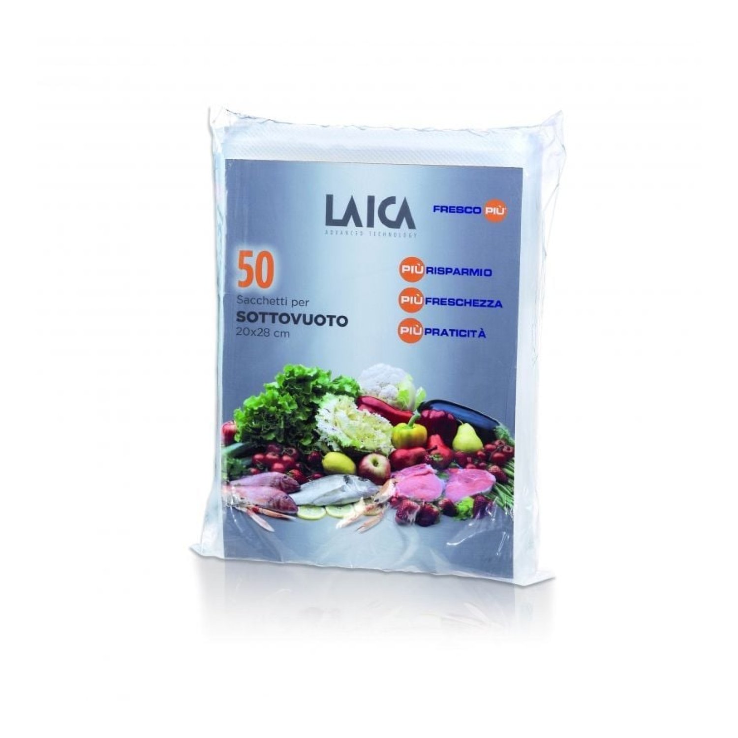 Laica VT3504 · Bolsas Envasado al Vacío · 20x28cm · Pack 50 Unidades