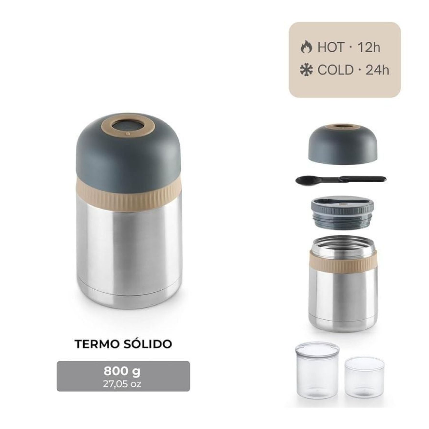 Termo Bra Enjoy Signature A196122/ Capacidad 800ml/ para sólidos y líquidos