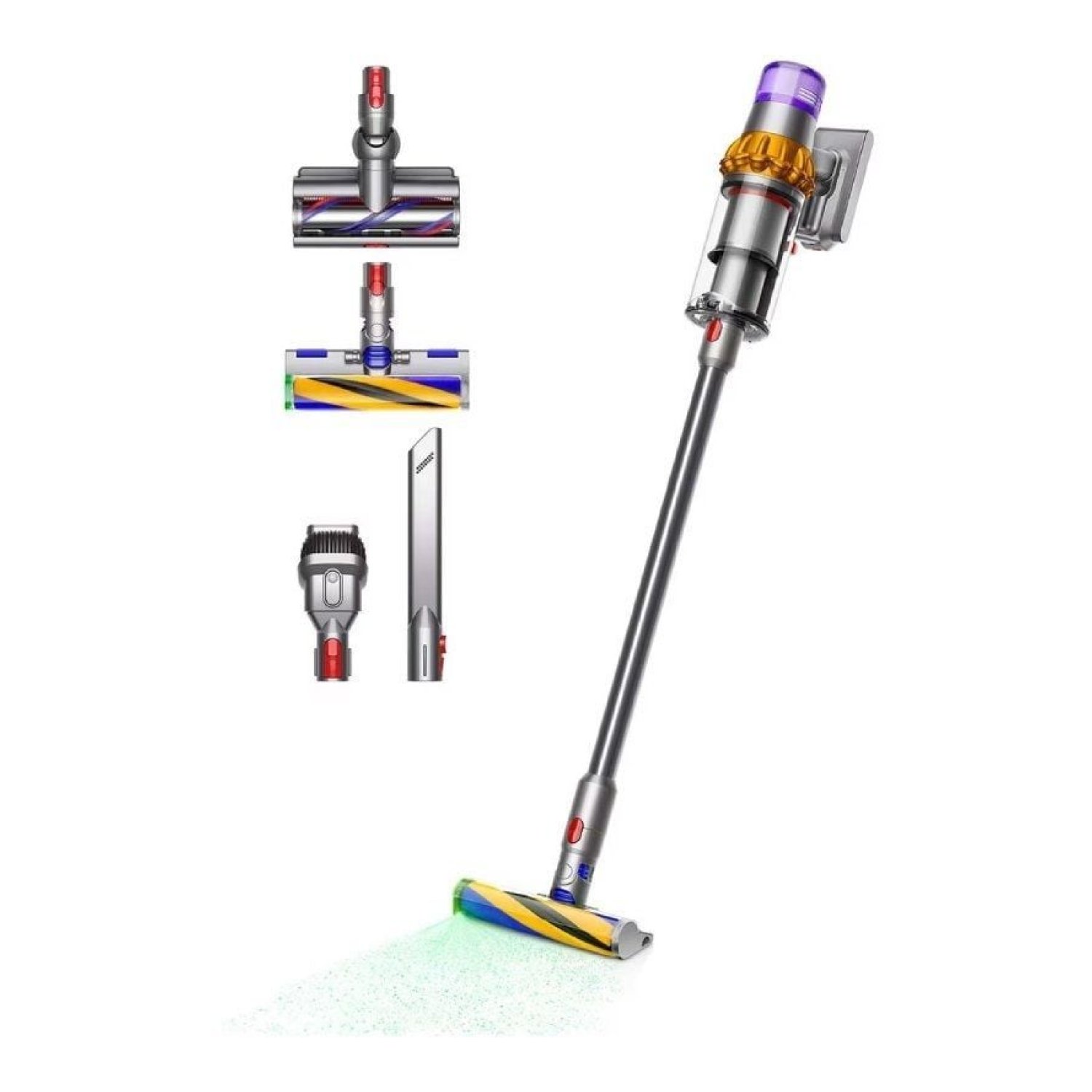 Dyson V15 Detect Absolute · Aspirador Escoba · 230W · Batería 60 min
