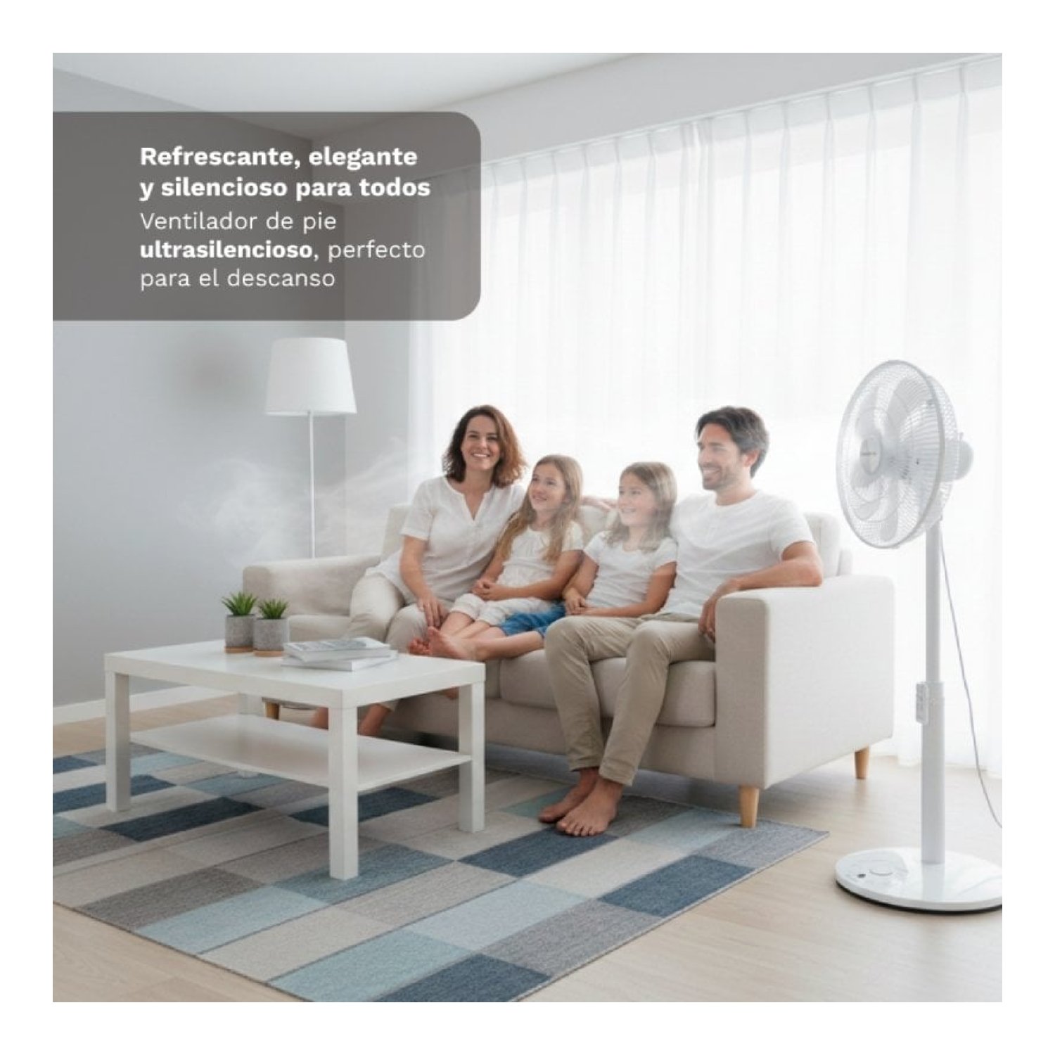 Grunkel Ventilador de Pie · 35cm · 25W · 7 Aspas · 12 Velocidades