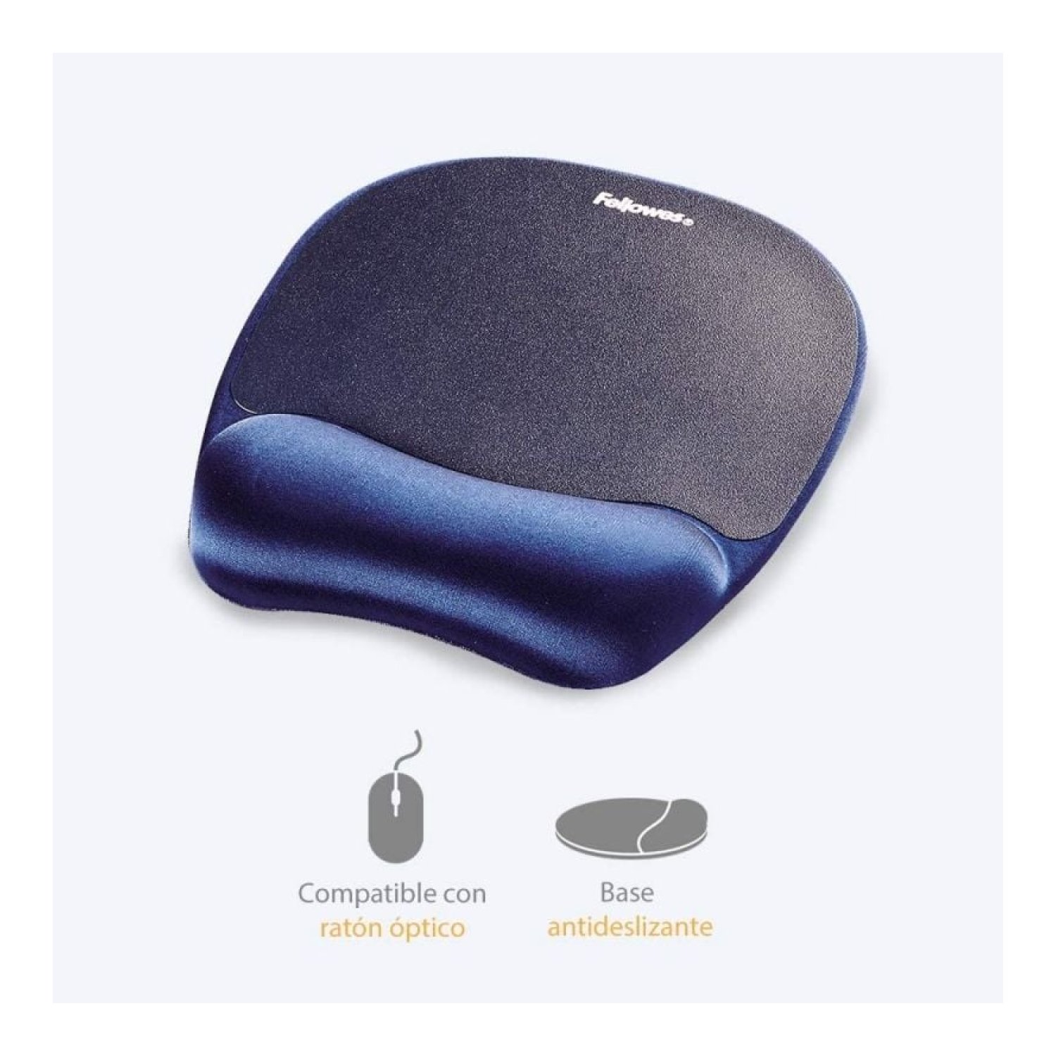 Fellowes Alfombrilla Ergonómica · 230x196mm · Azul · Soporte Muñeca