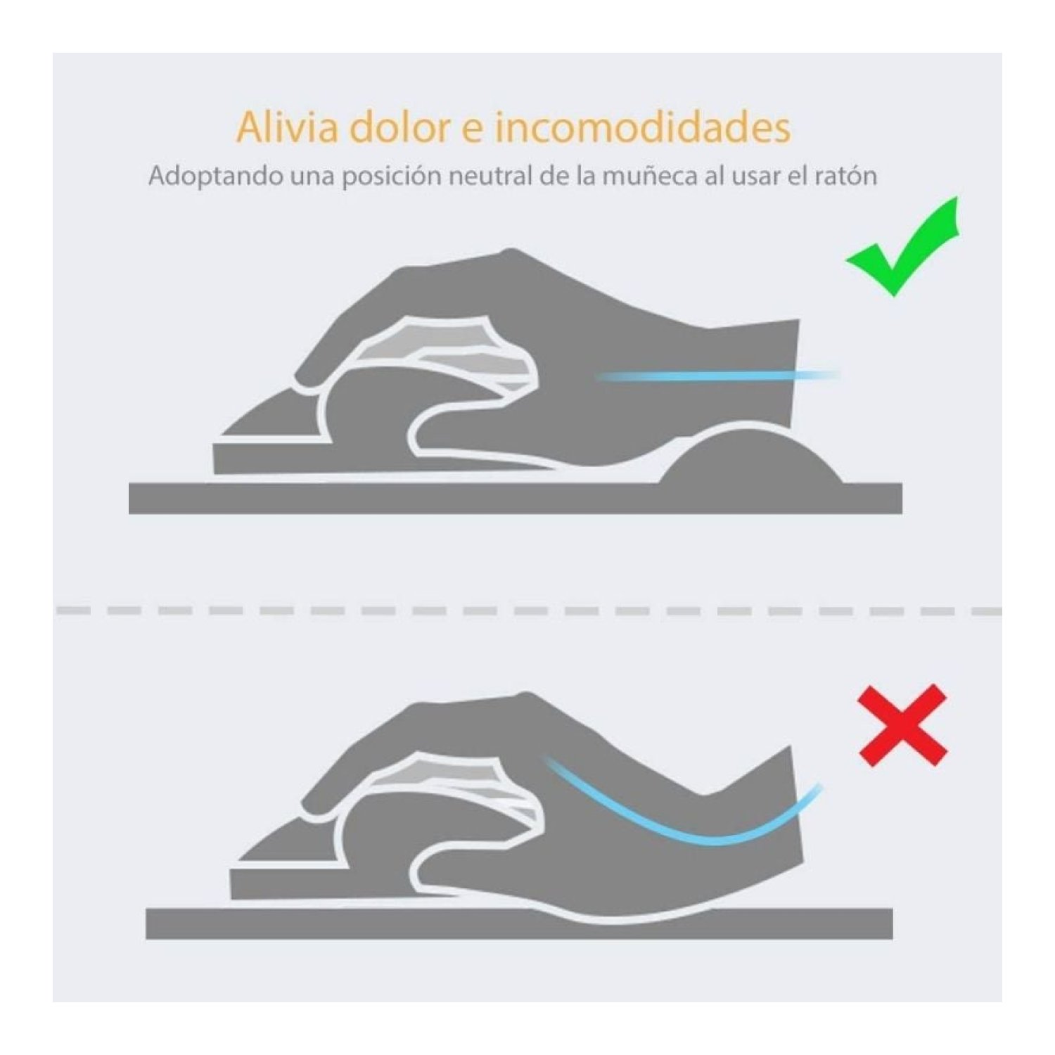 Fellowes Alfombrilla Ergonómica · 230x196mm · Azul · Soporte Muñeca