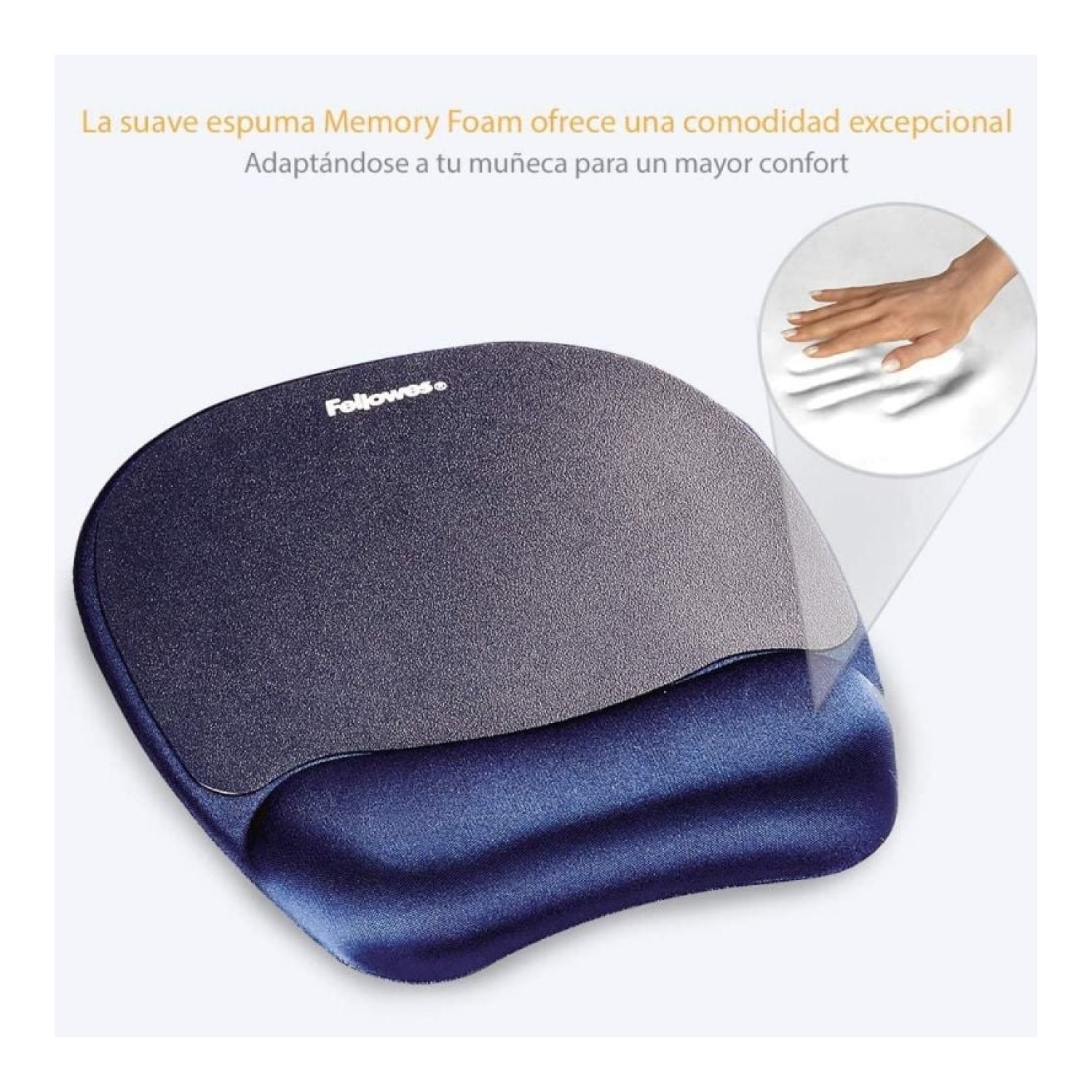 Fellowes Alfombrilla Ergonómica · 230x196mm · Azul · Soporte Muñeca