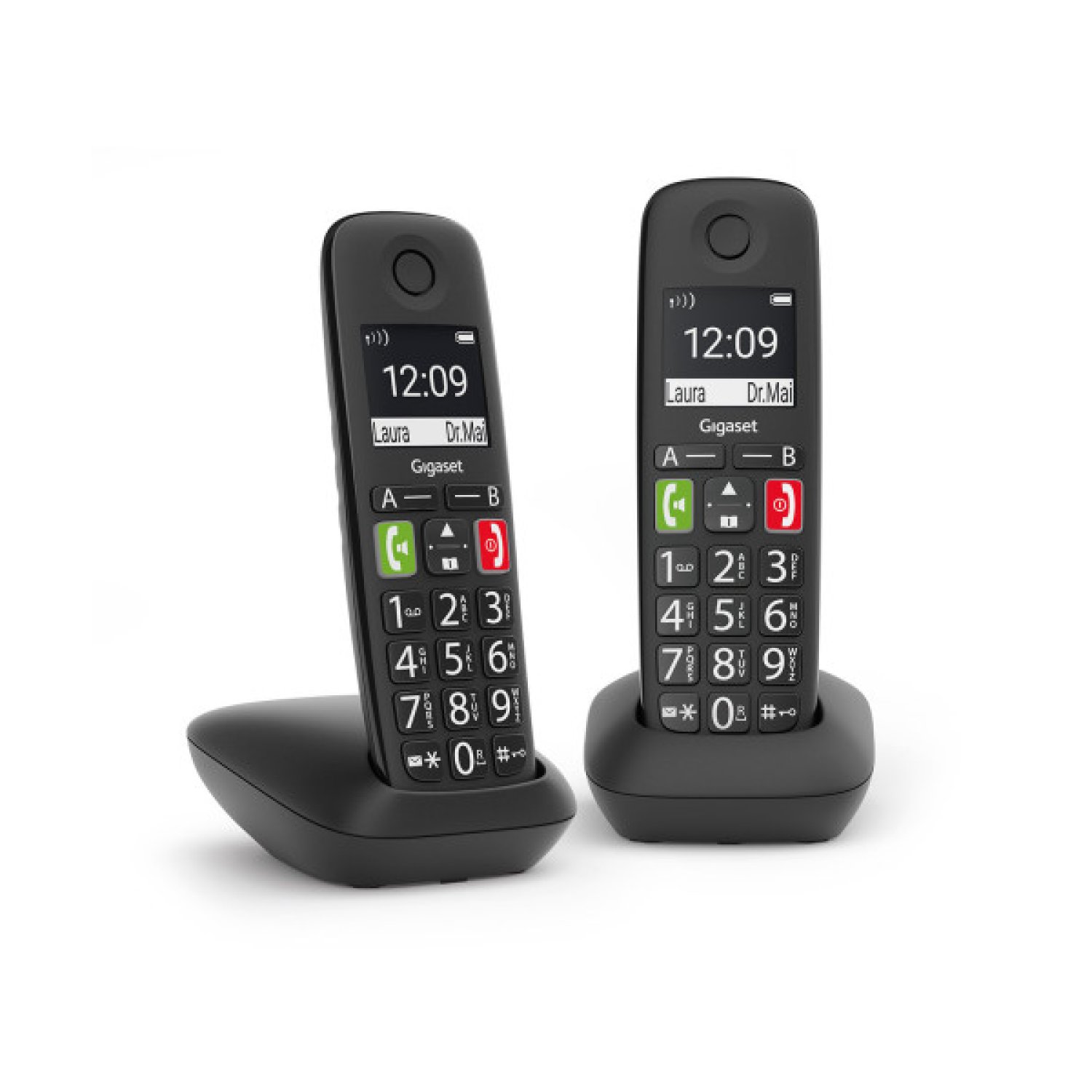 Gigaset E290 · Teléfono Inalámbrico · Pack DUO · Negro