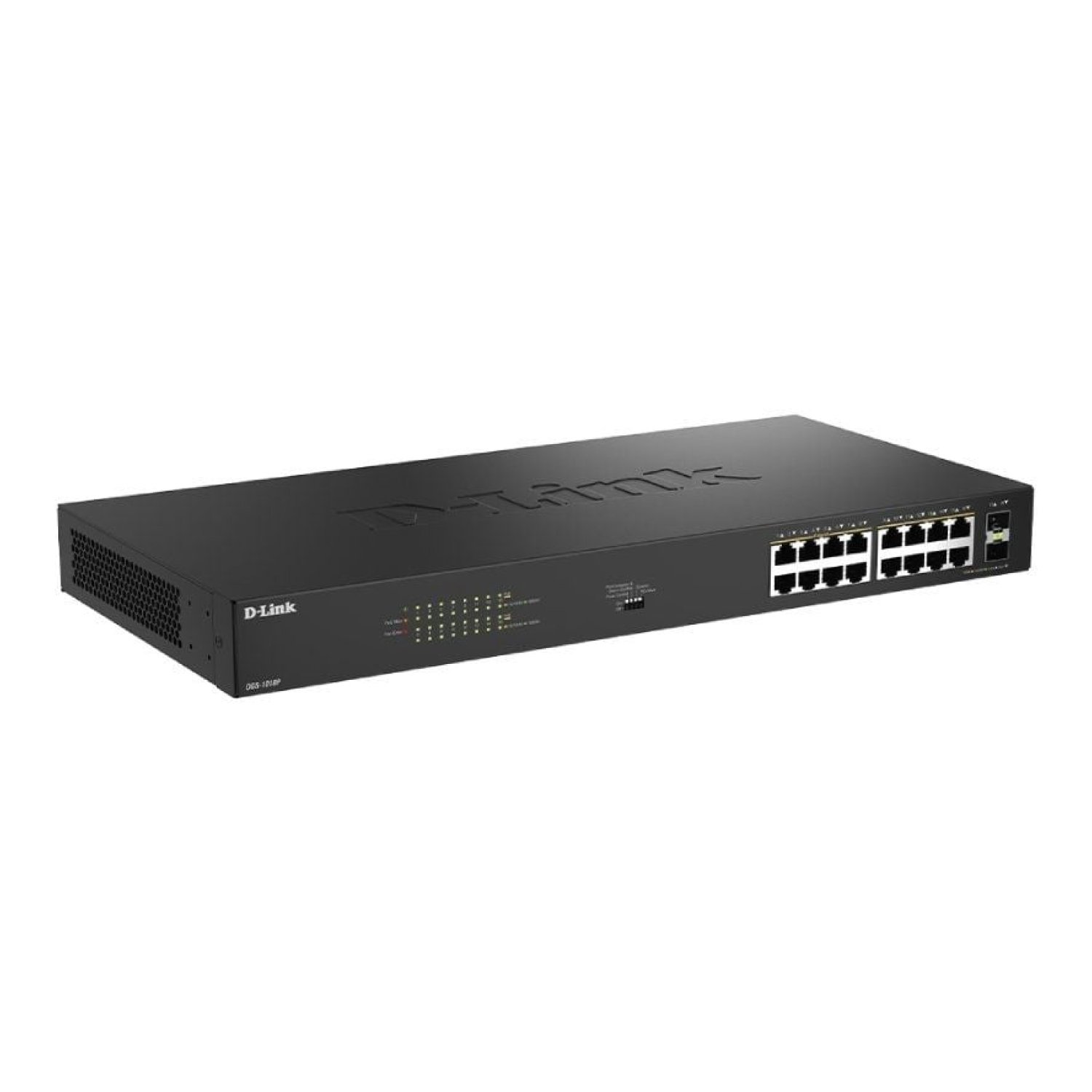 D-Link DGS-1018P · Switch 18 Puertos Gigabit · PoE · 10/100/1000 · SFP