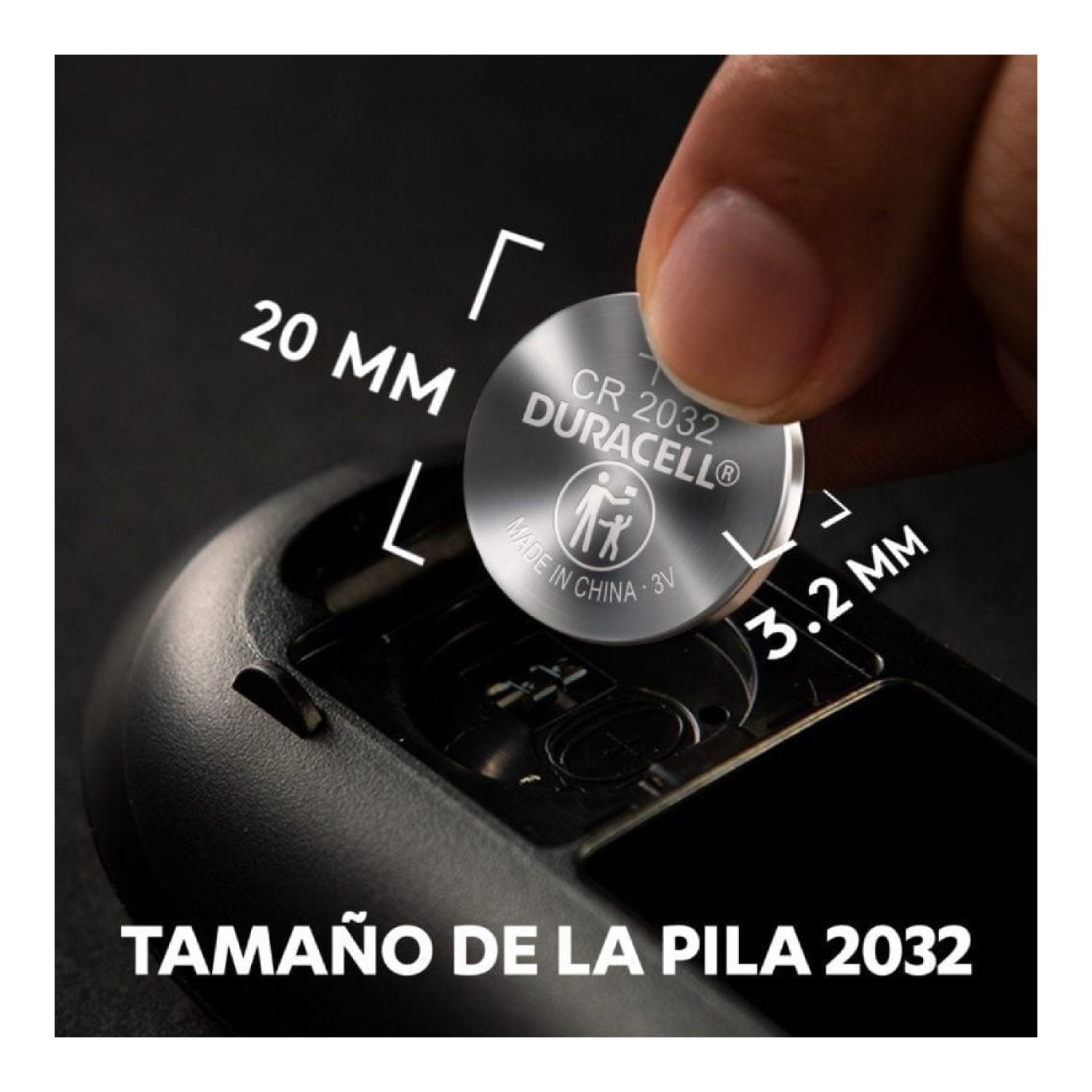 Duracell Pack 5 Pilas Botón DL2032 · 3V · Larga Duración
