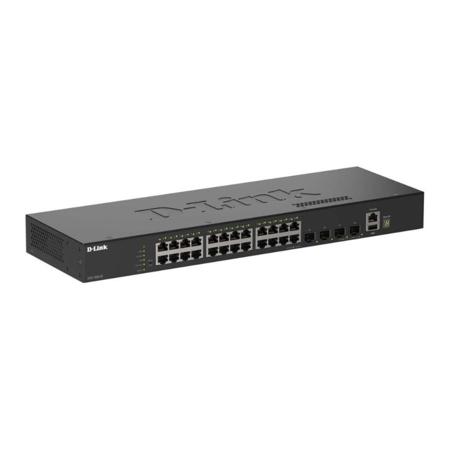 D-Link DGS-1530-28 · Switch Gestionable · 24 Puertos Gigabit · RJ-45 10/100/1000 · 4 SFP