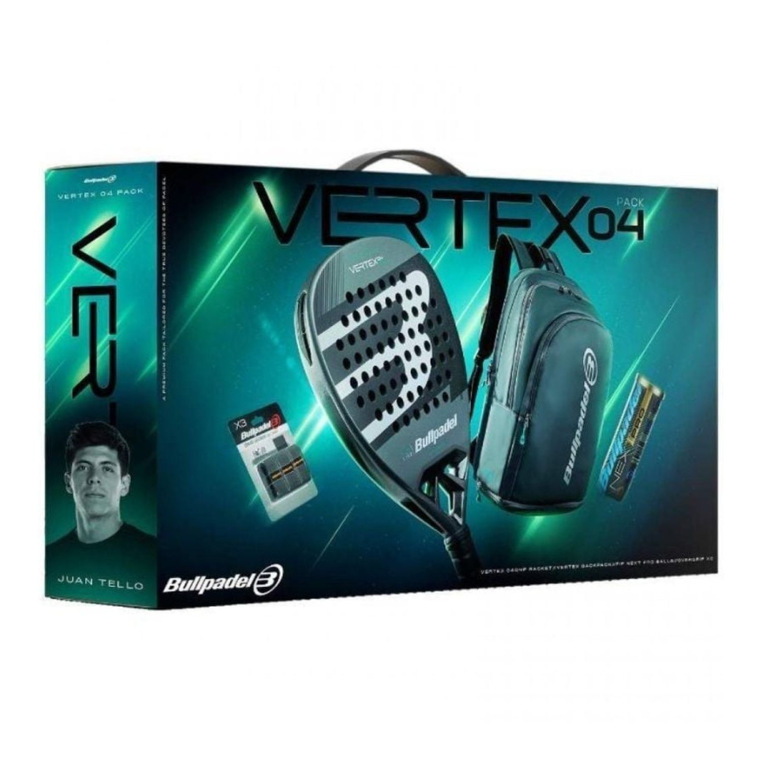Bullpadel Vertex 04 Comfort Pro Line 2026 · Pala de Pádel · Pack con 3 Accesorios