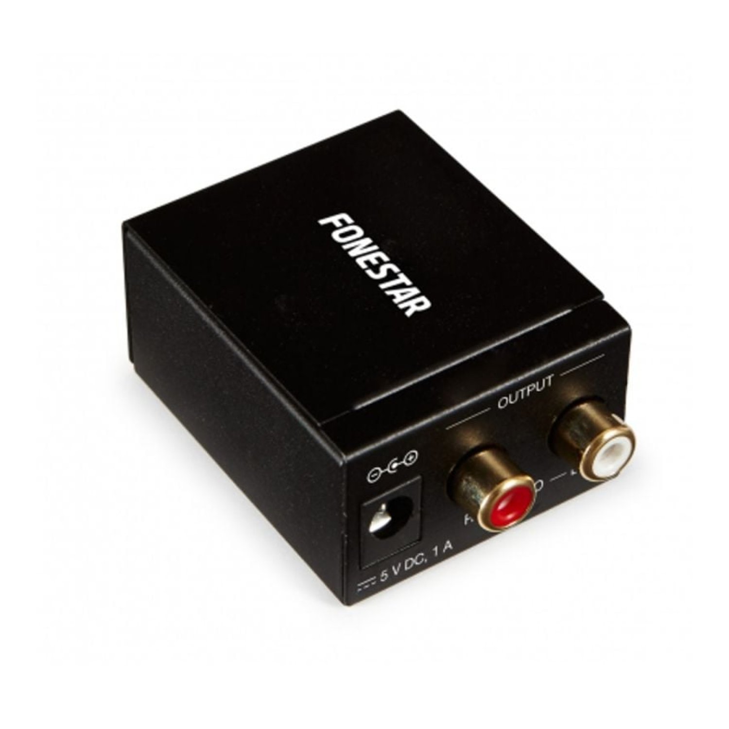 Fonestar FO-37DA · Convertidor de Audio · Toslink + RCA a RCA · 2 Salidas