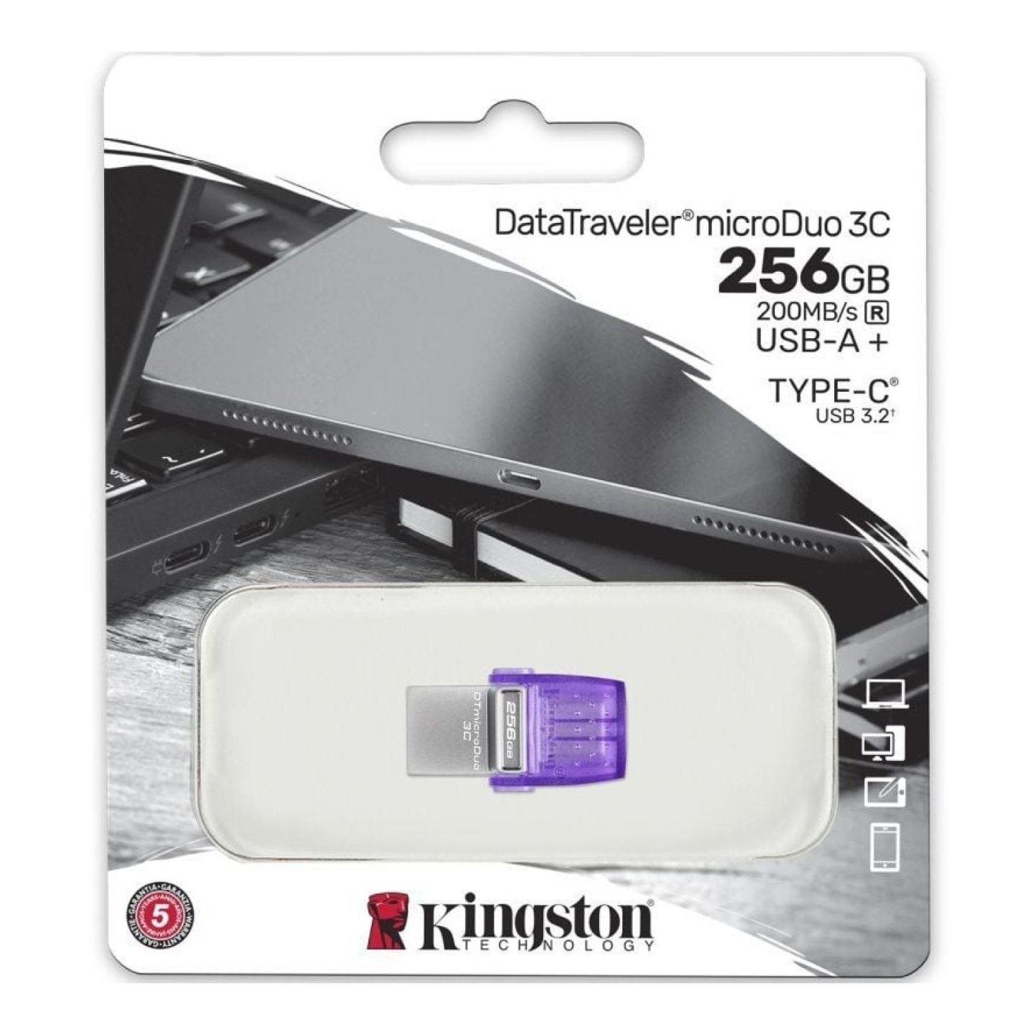 Kingston DataTraveler microDuo 3C · 256GB · USB 3.2