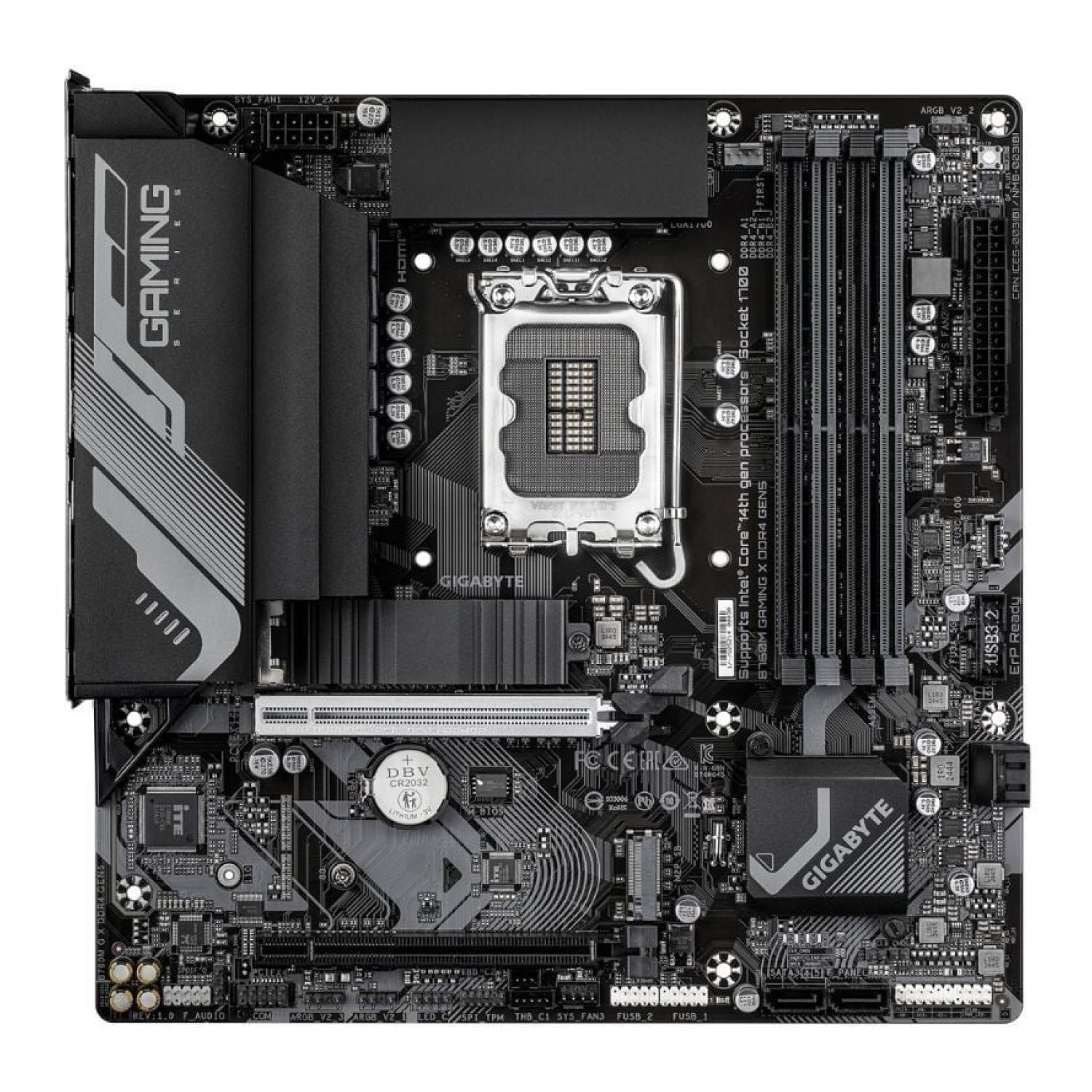 Gigabyte B760M Gaming X · DDR4 · Socket 1700 · PCIe 5.0 · Micro ATX