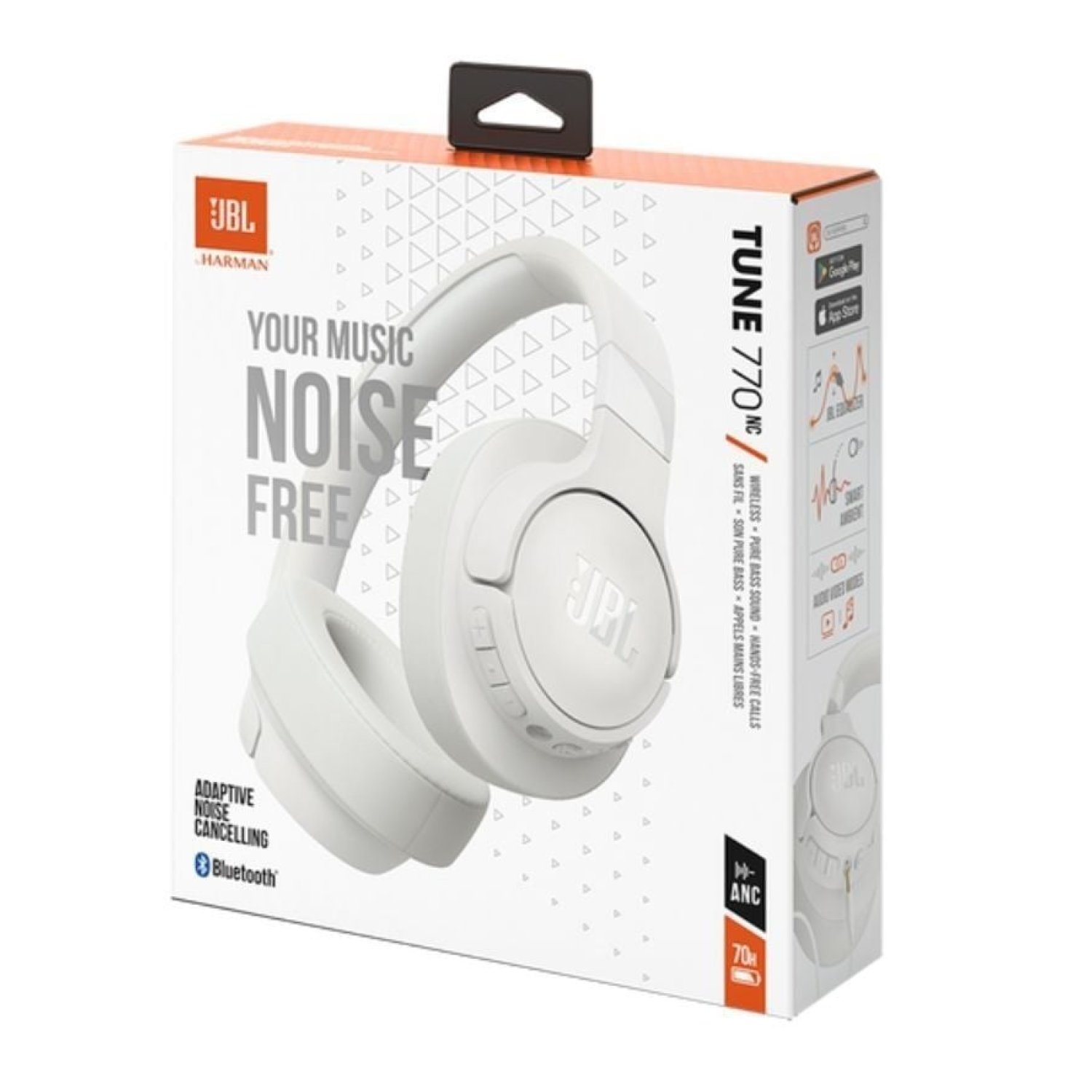JBL Tune 770NC · Auriculares Inalámbricos · Micrófono · Bluetooth · Blancos