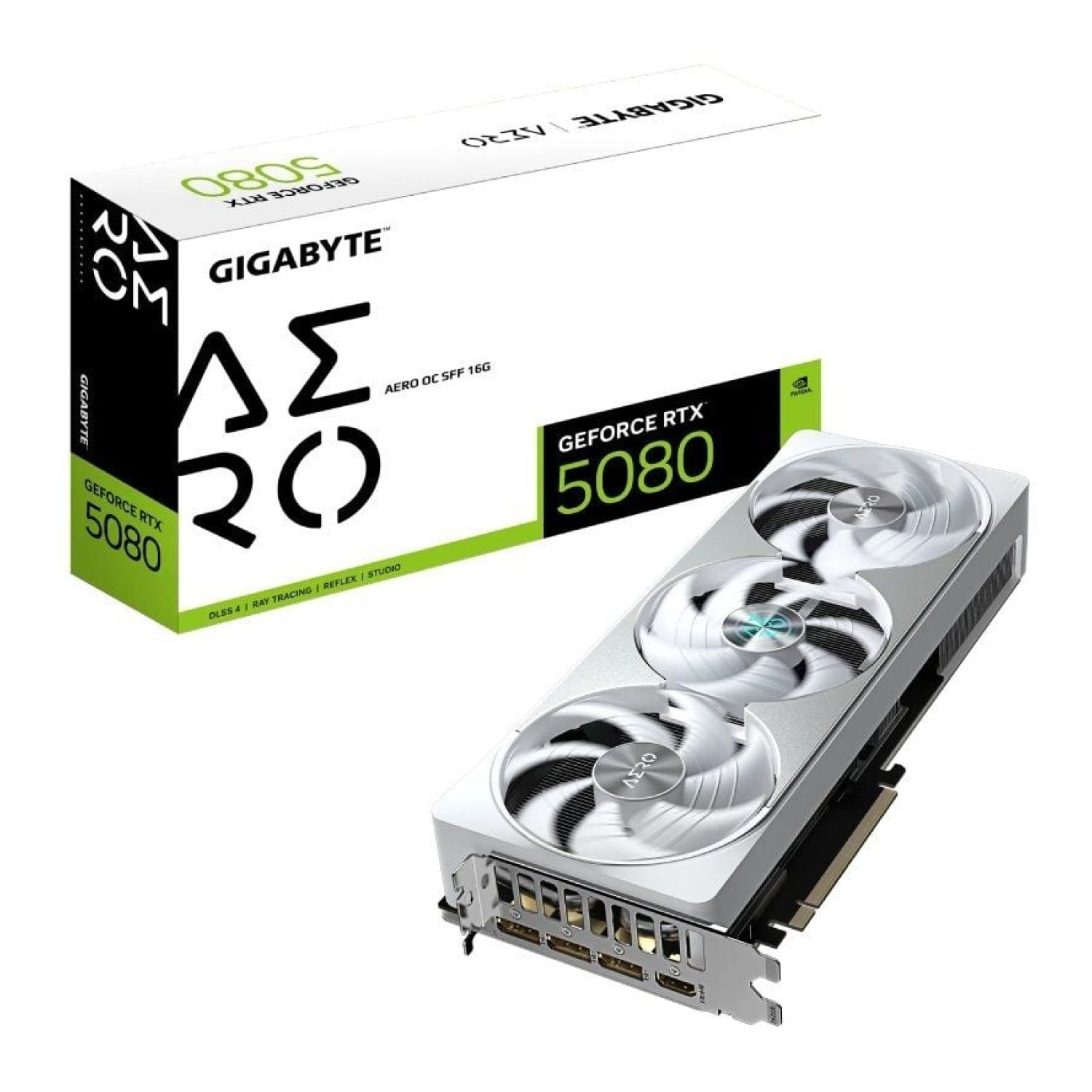 Gigabyte GeForce RTX 5080 AERO OC SFF · 16GB GDDR7 · Compact