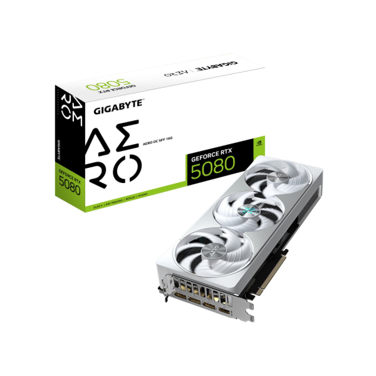 Gigabyte GeForce RTX 5080 AERO OC SFF · 16GB GDDR7 · Compact