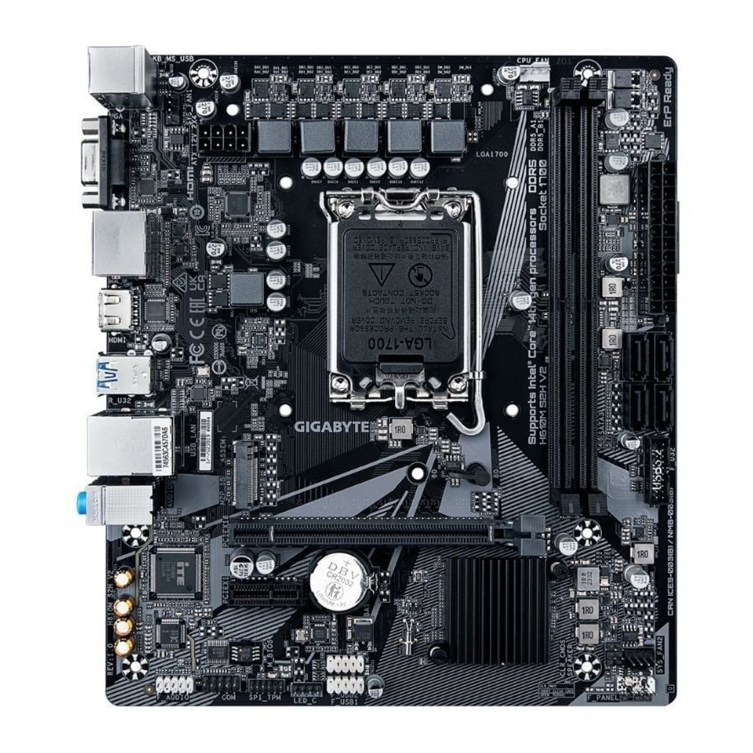 Gigabyte H610M S2H V2 · Socket 1700 · DDR5 · PCIe 4.0 · Micro ATX