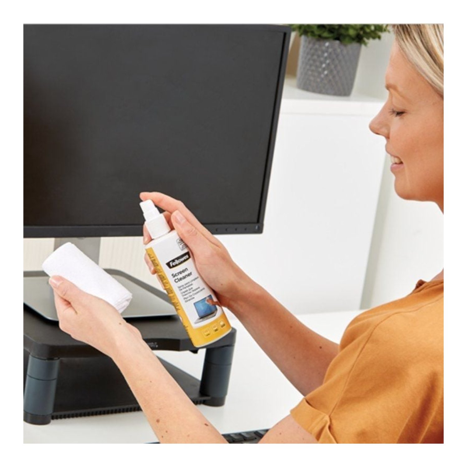 Fellowes Spray Limpiador de Pantallas · 250ml · Protección Antiestática