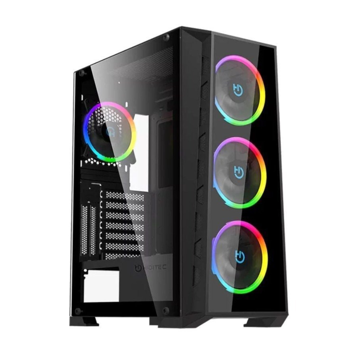Hiditec MH12 Glass · Caja Gaming Semitorre · Panel Cristal Templado · ATX