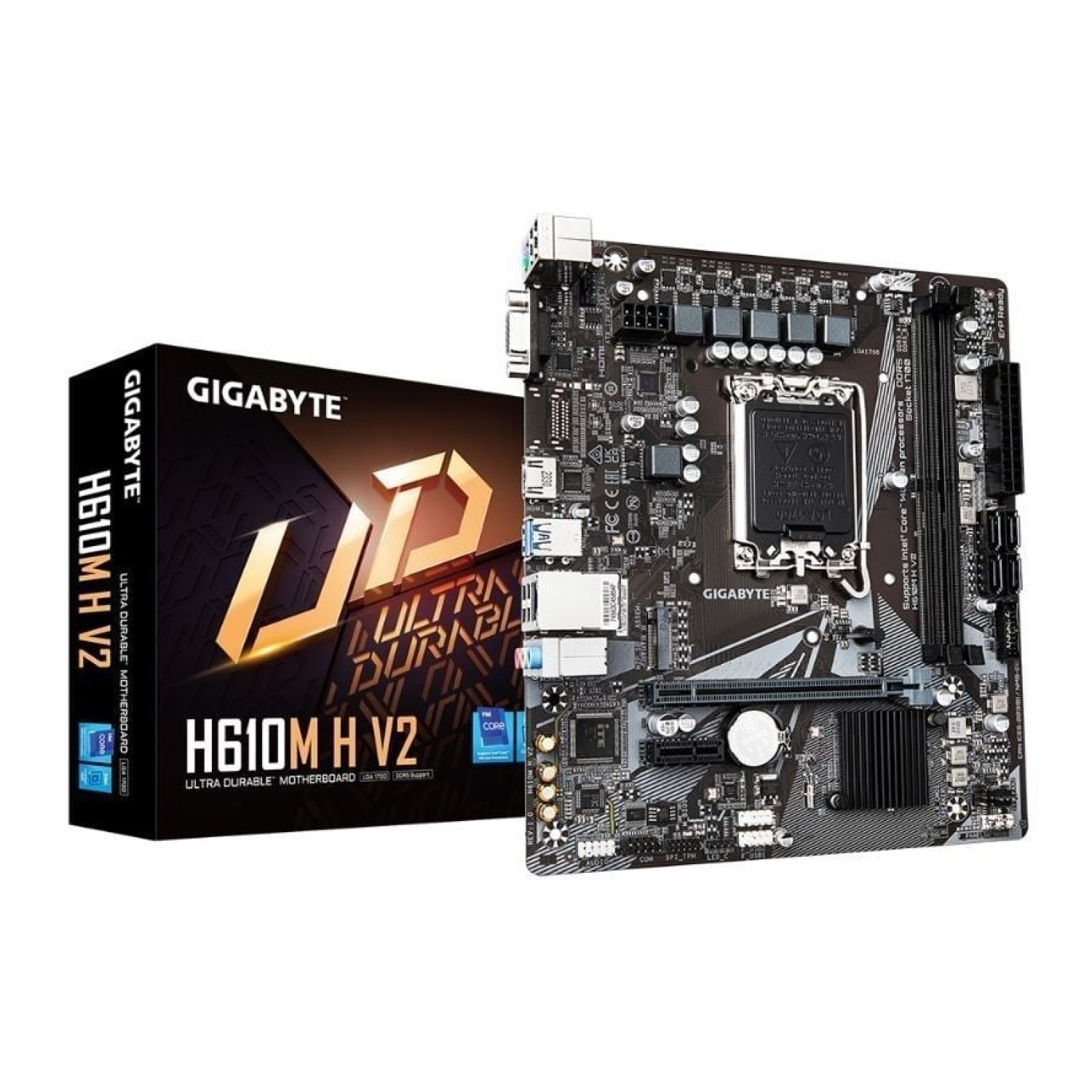 Gigabyte H610M H V2 · Socket 1700 · DDR5 · PCIe 4.0 · Micro ATX