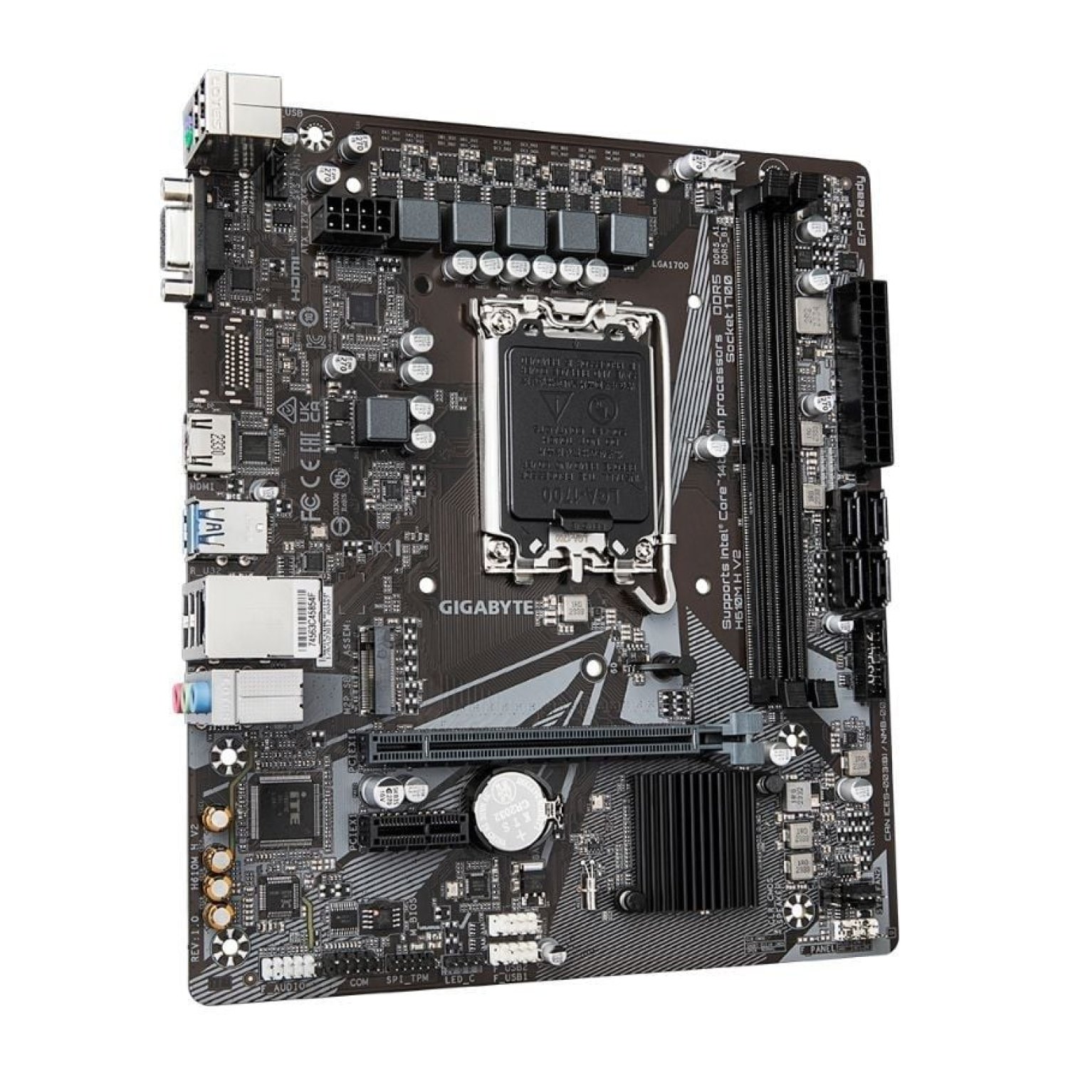 Gigabyte H610M H V2 · Socket 1700 · DDR5 · PCIe 4.0 · Micro ATX