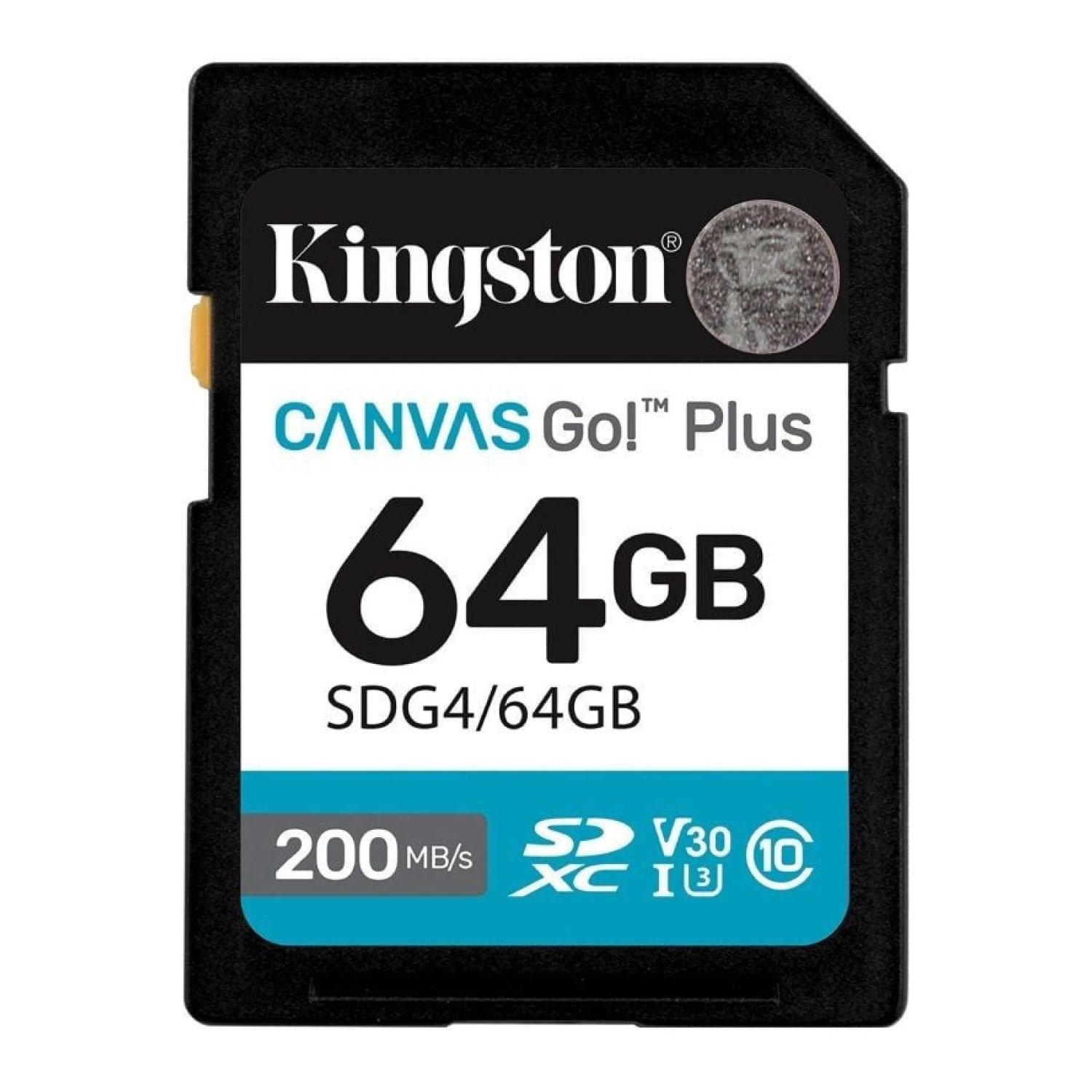 Kingston Canvas Go! Plus · 64GB · SDXC · Clase 10 · 200MB/s