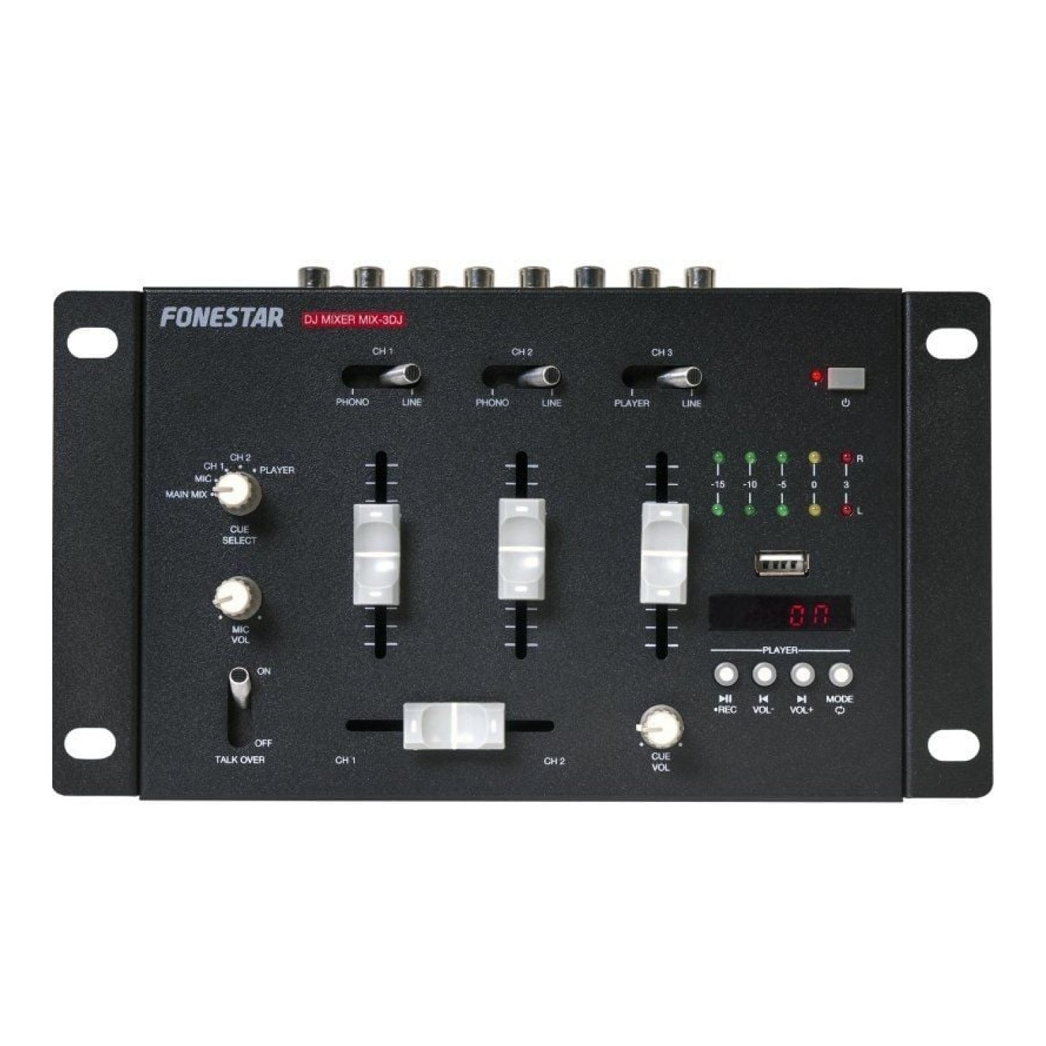 Fonestar MIX-3DJ · Mesa de Mezclas · 3 Canales