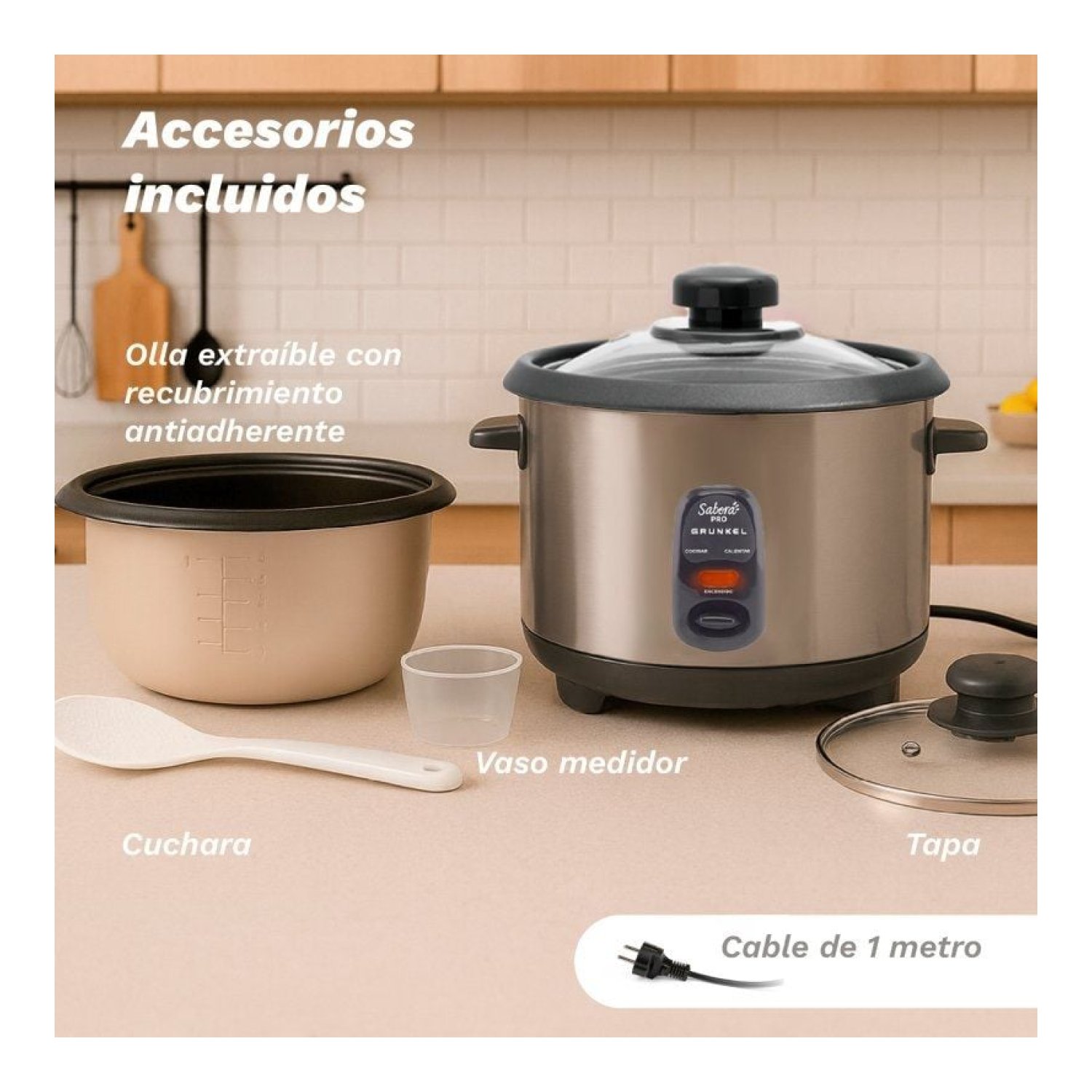 Grunkel RC-28L · Arrocera Programable · 2,8L · 700W