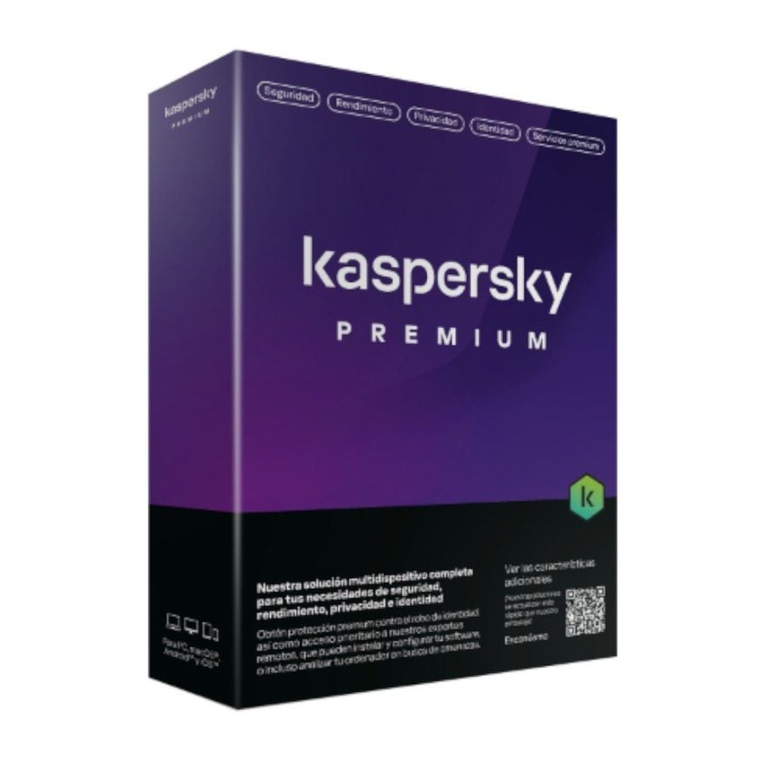 Kaspersky Premium · Antivirus · 5 Dispositivos · 1 Año