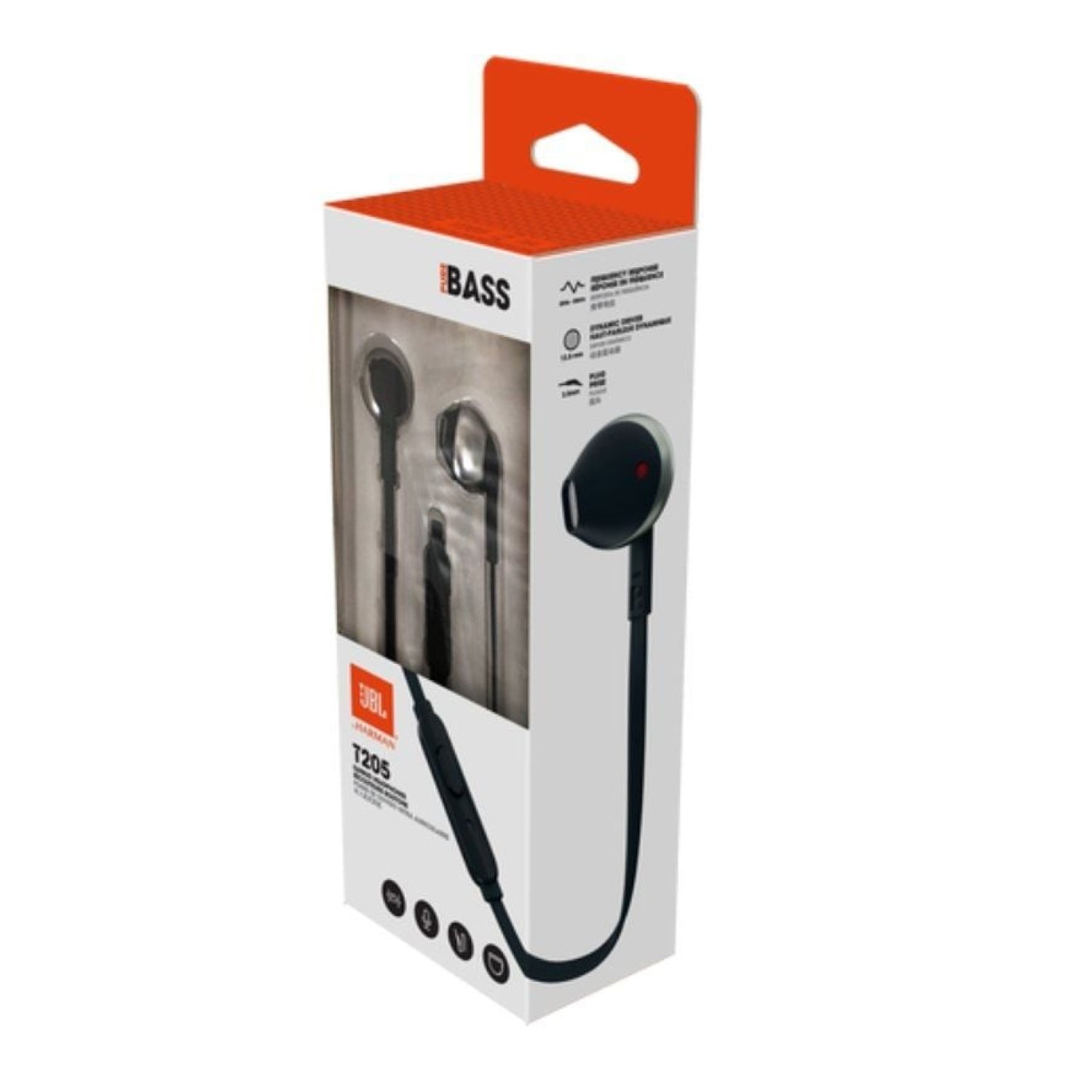 JBL Tune 205 · Auriculares Intrauditivos · Micrófono · Jack 3.5 · Negros